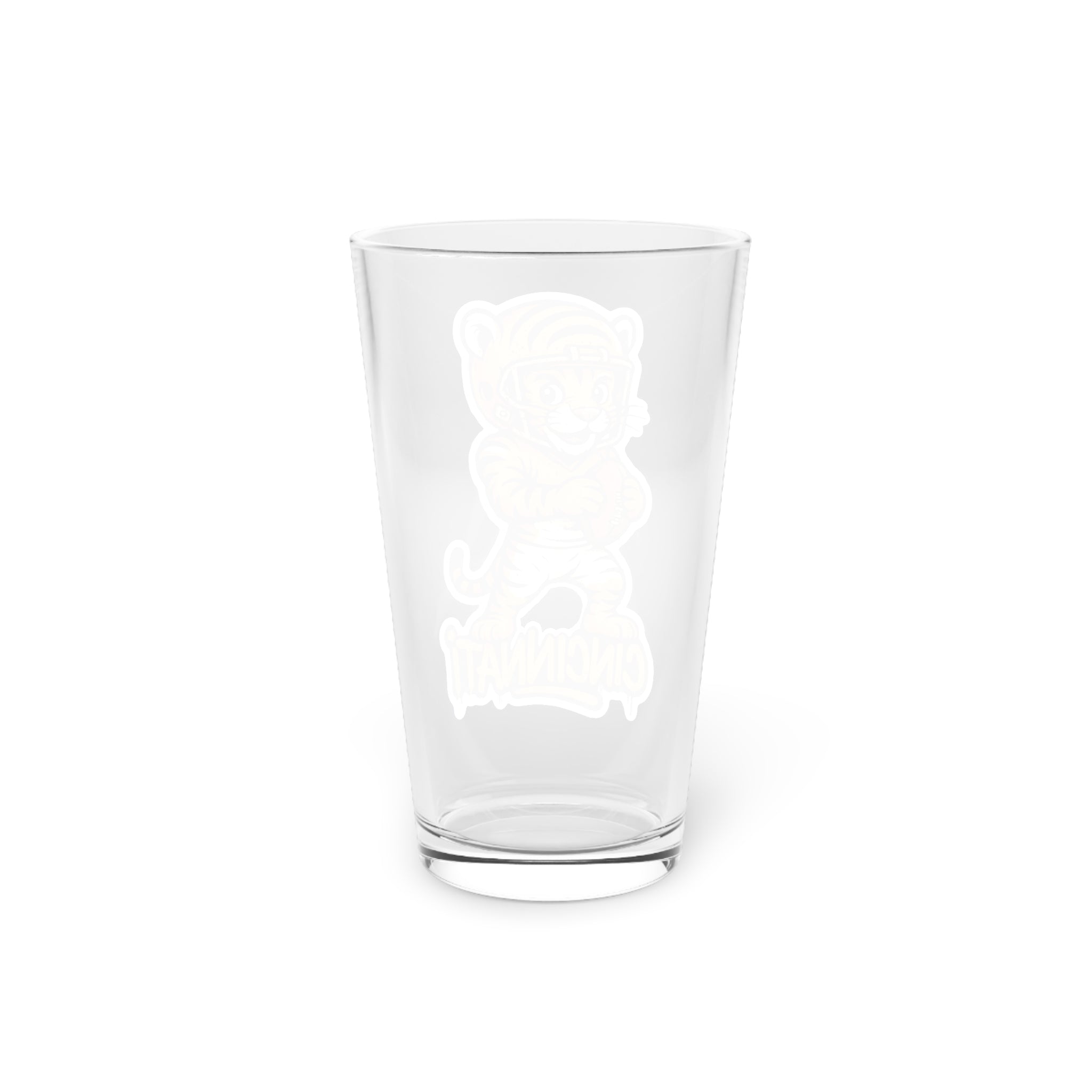 Cincinnati Bengals Pint Glass, 16oz Beer Cup, Sports Fan Gift, Custom Drinkware, Tailgating Accessory, Party Glass