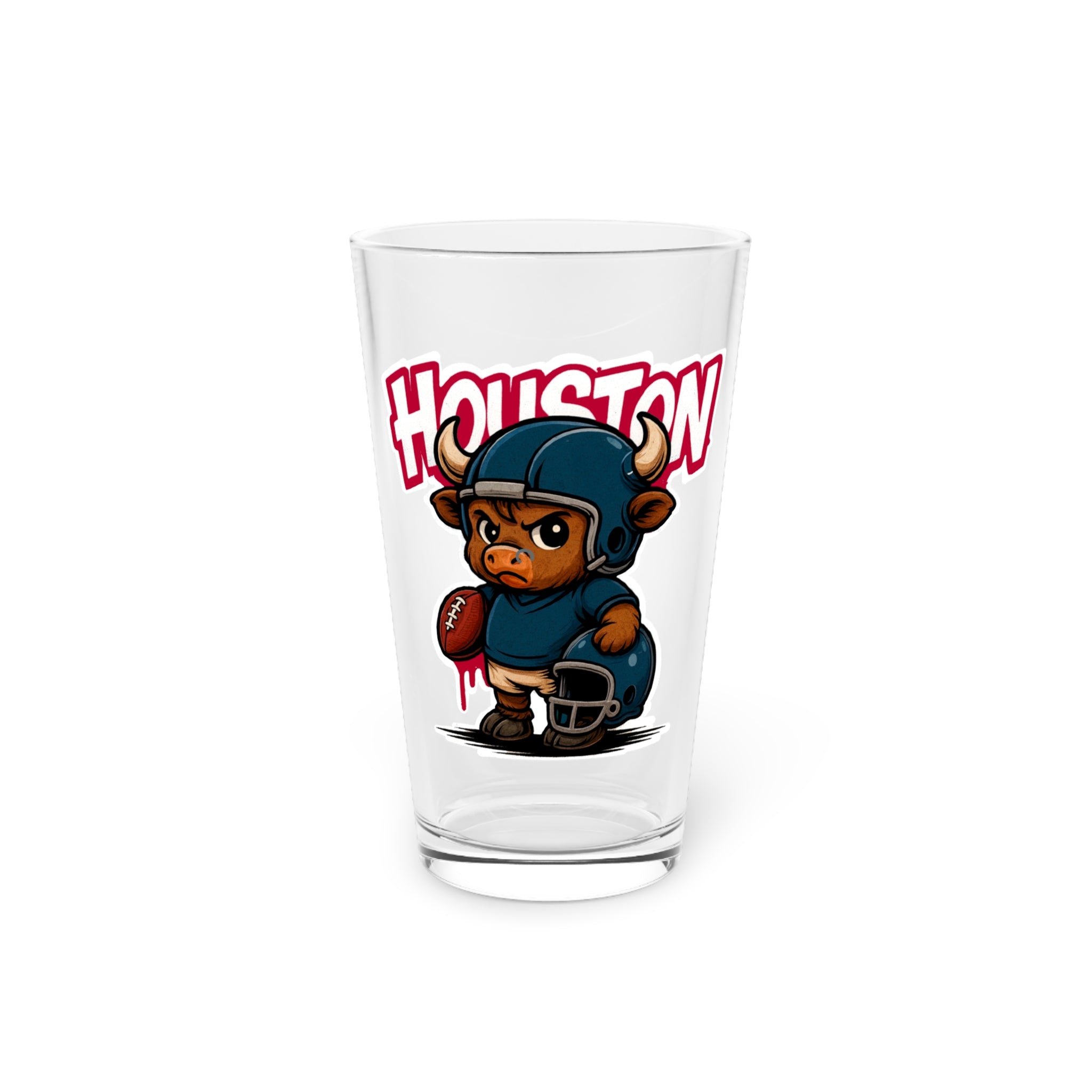 Houston Texans Pint Glass, 16oz Beer Cup, Sports Fan Gift, Custom Drinkware, Tailgating Accessory, Party Glass