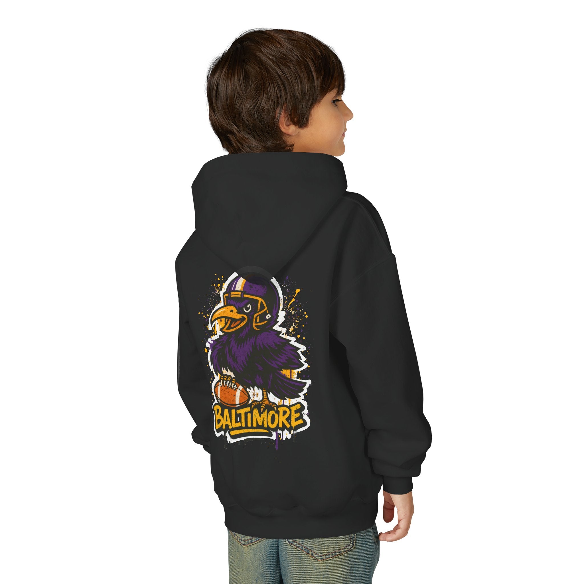 Baltimore Ravens Kids Sweatshirt – Baby Mascot Graffiti Hoodie