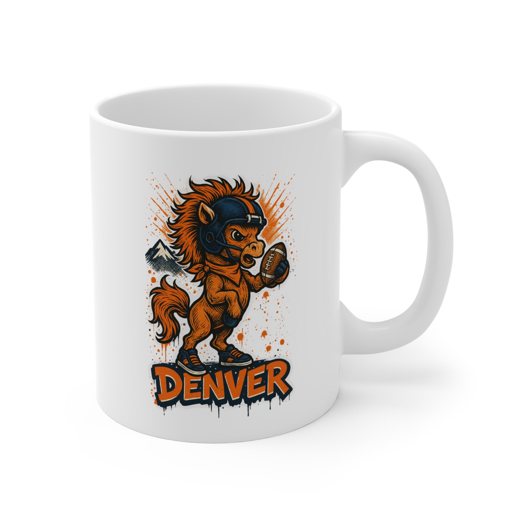 Denver Broncos Mug - 11oz Ceramic Coffee Cup for Fans