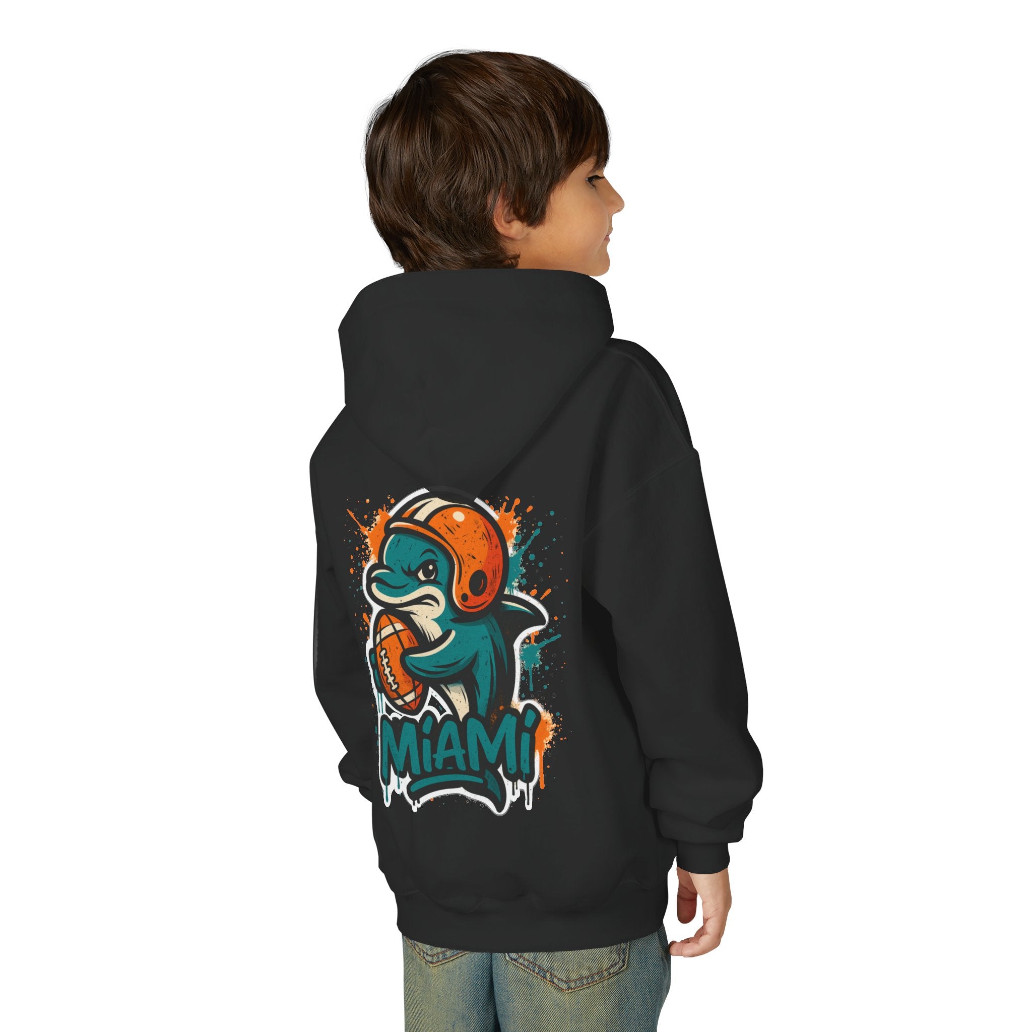 Miami Dolphins Mascot Kids Sweatshirt – Baby Mascot Graffiti Hoodie