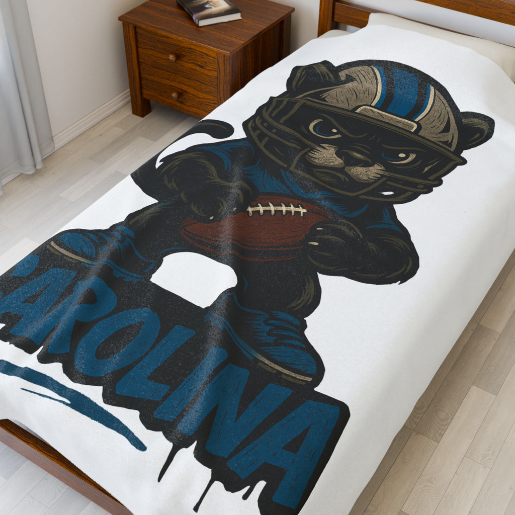 North Carolina Panthers Velveteen Blanket