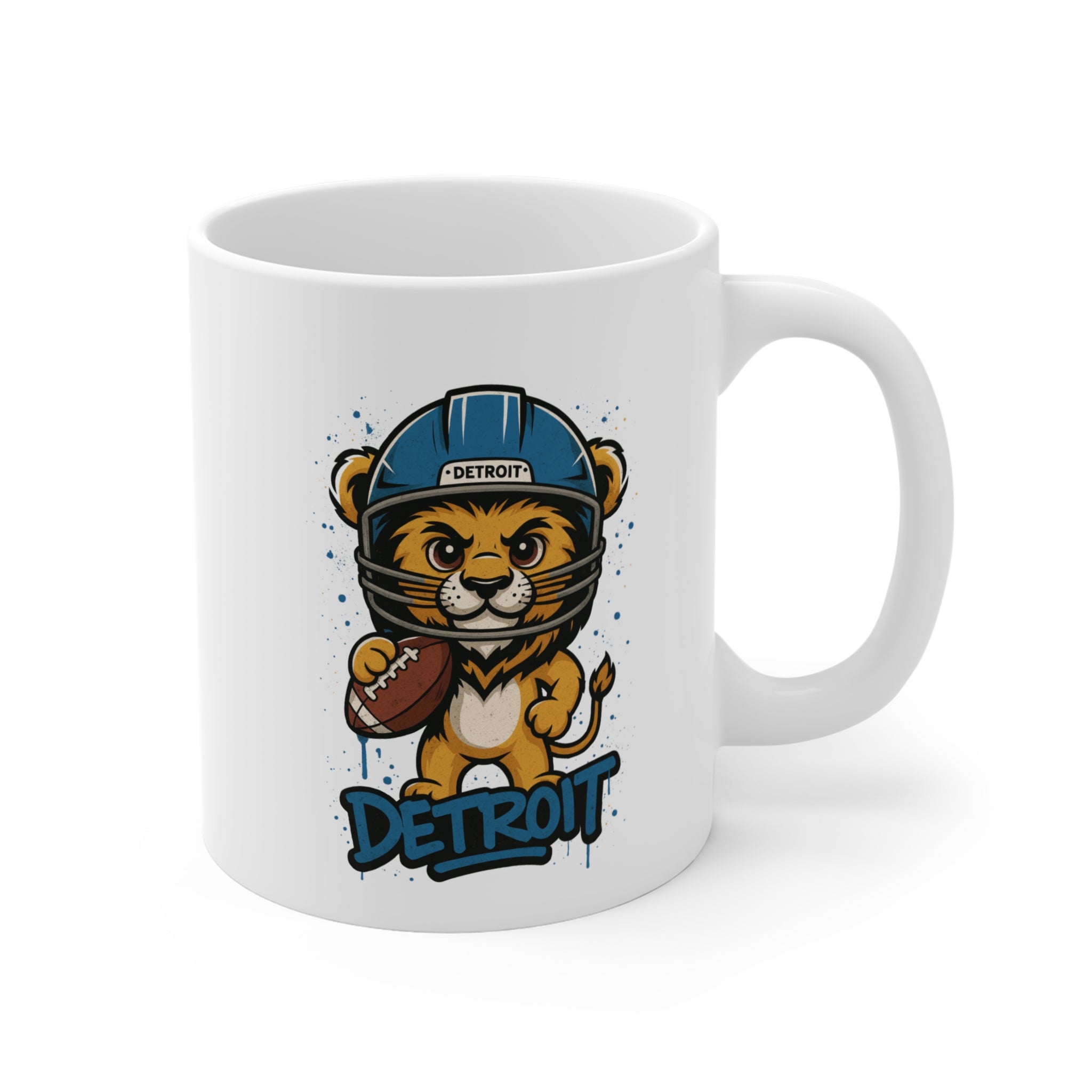 Detroit Lions Mug - 11oz Ceramic Coffee Cup for Fans