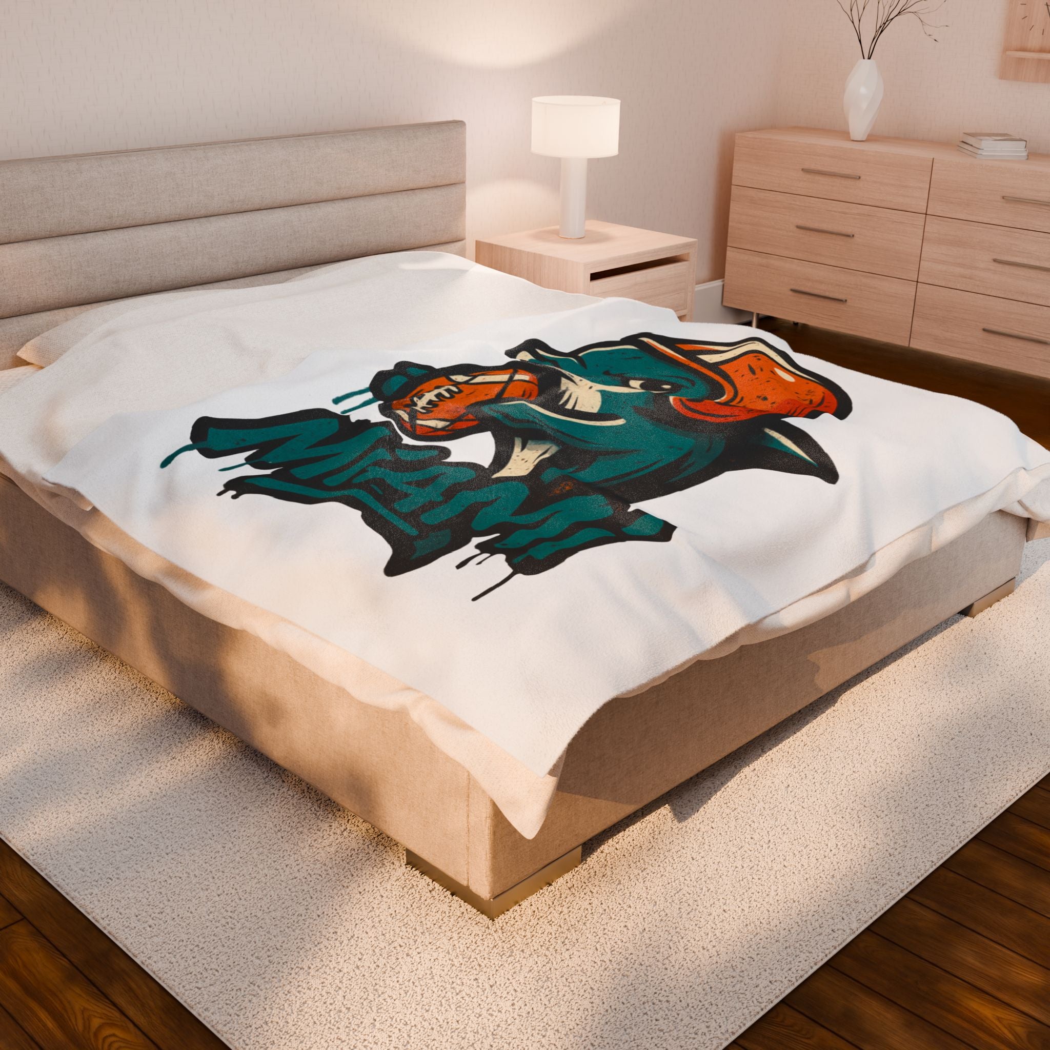 Miami Dolphins Velveteen Blanket