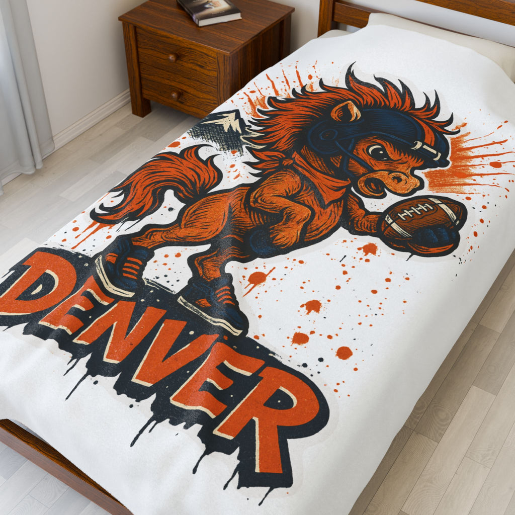 Denver Broncos Velveteen Blanket