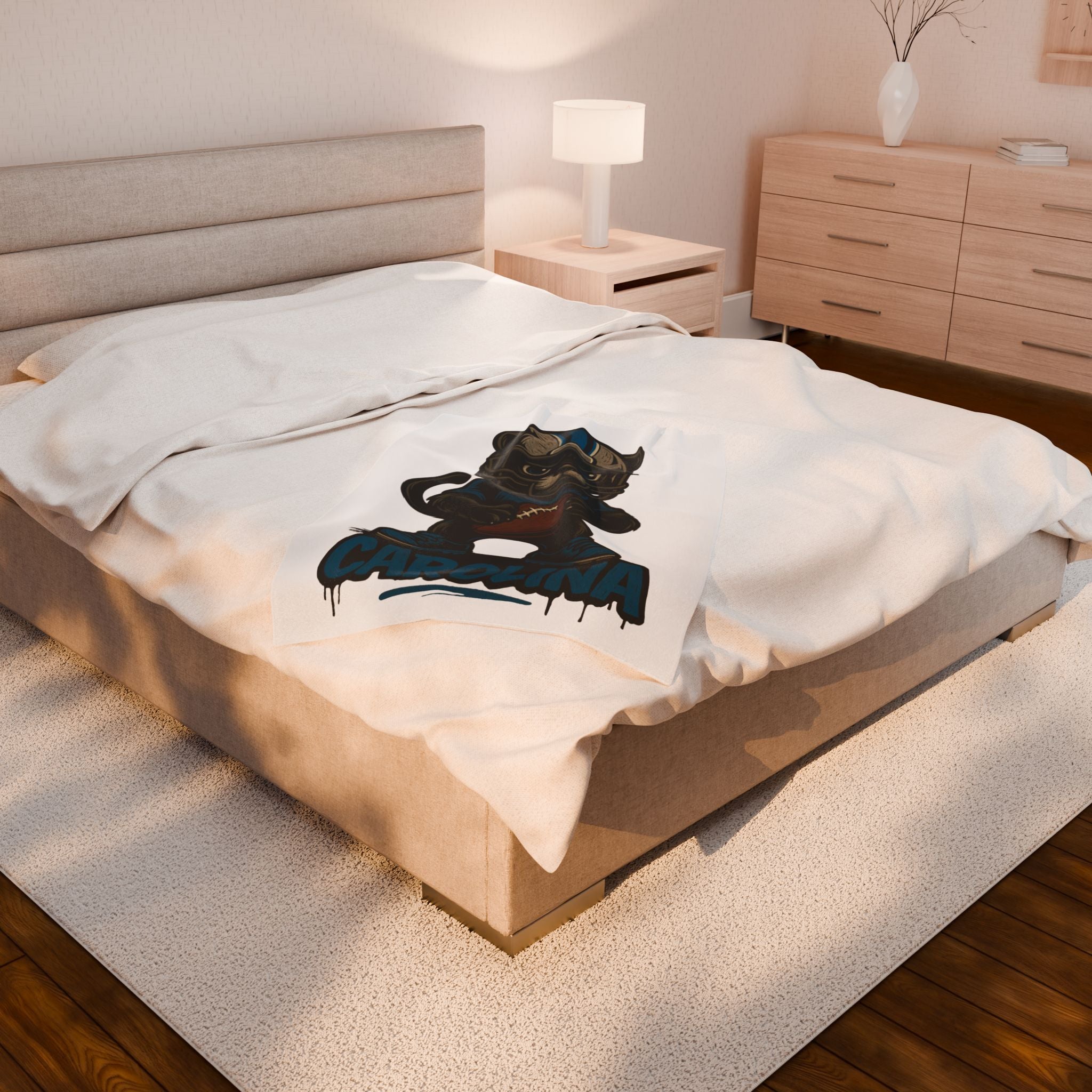 North Carolina Panthers Velveteen Blanket