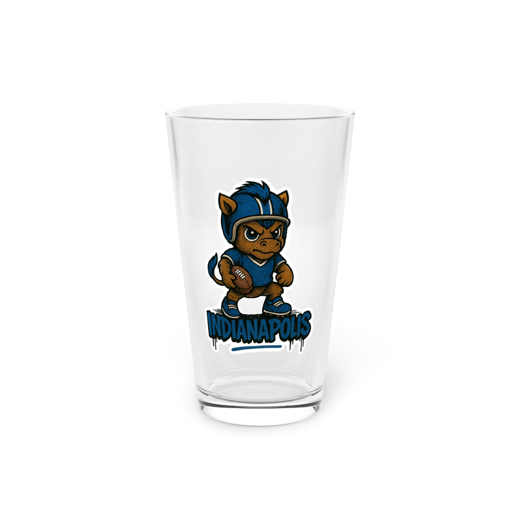 Indianapolis Colts Pint Glass, 16oz Beer Cup, Sports Fan Gift, Custom Drinkware, Tailgating Accessory, Party Glass