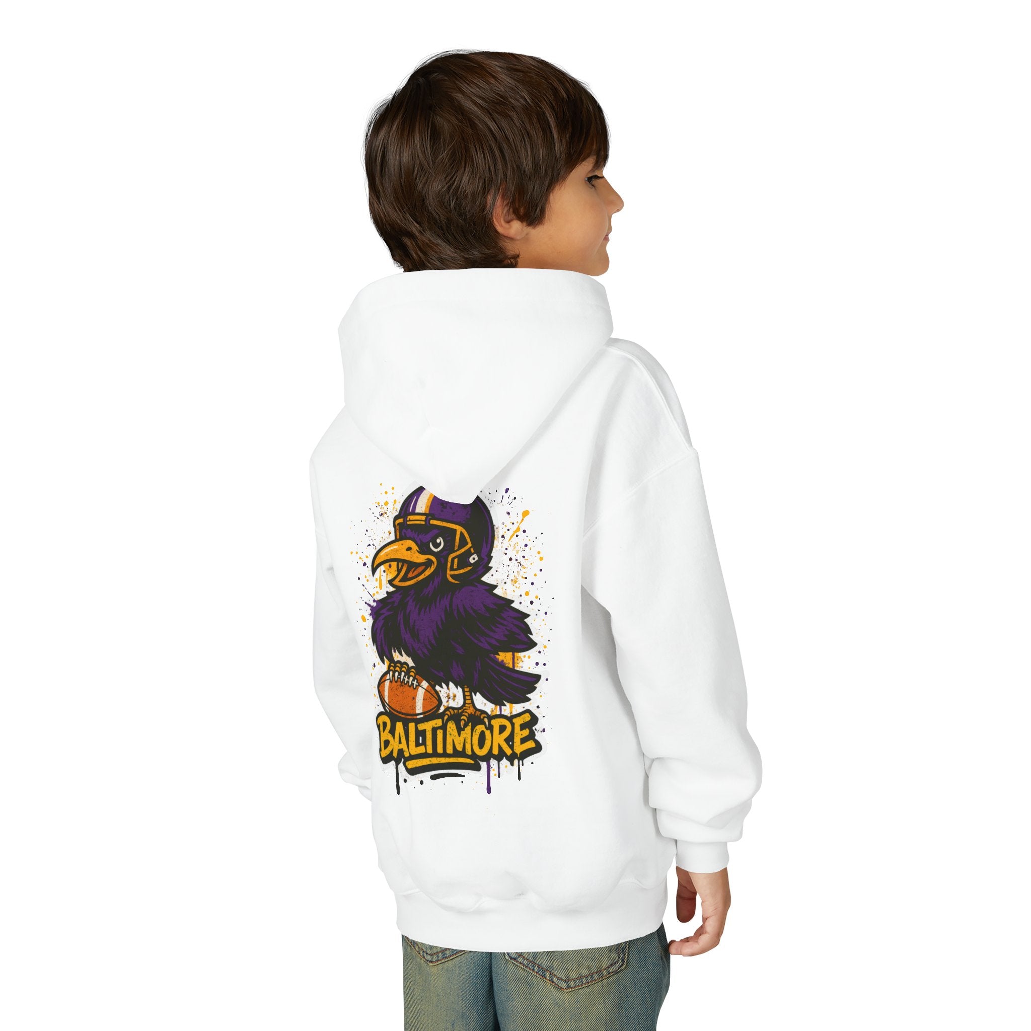 Baltimore Ravens Kids Sweatshirt – Baby Mascot Graffiti Hoodie