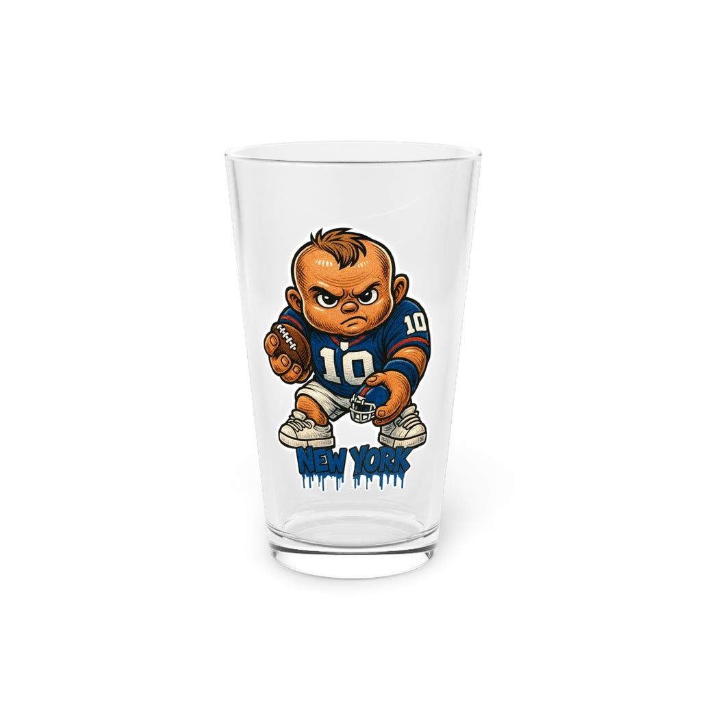 New York Giants Pint Glass, 16oz Beer Cup, Sports Fan Gift, Custom Drinkware, Tailgating Accessory, Party Glass