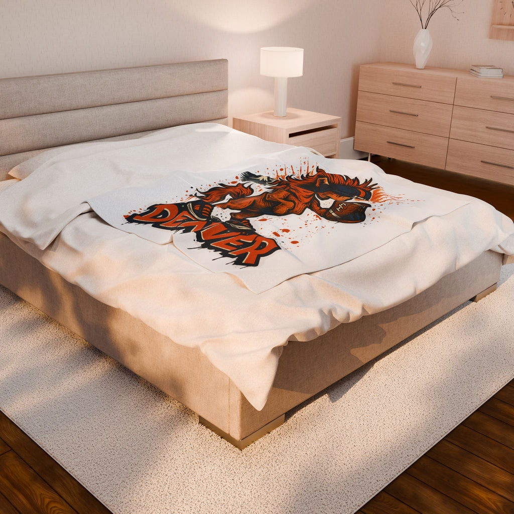 Denver Broncos Velveteen Blanket