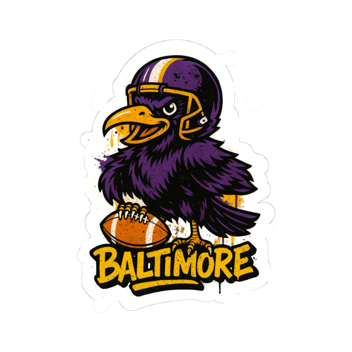 Ravens Kiss-Cut Stickers | Team Spirit Decor, Laptop Decals, Gift for Fans, Customizable Stickers