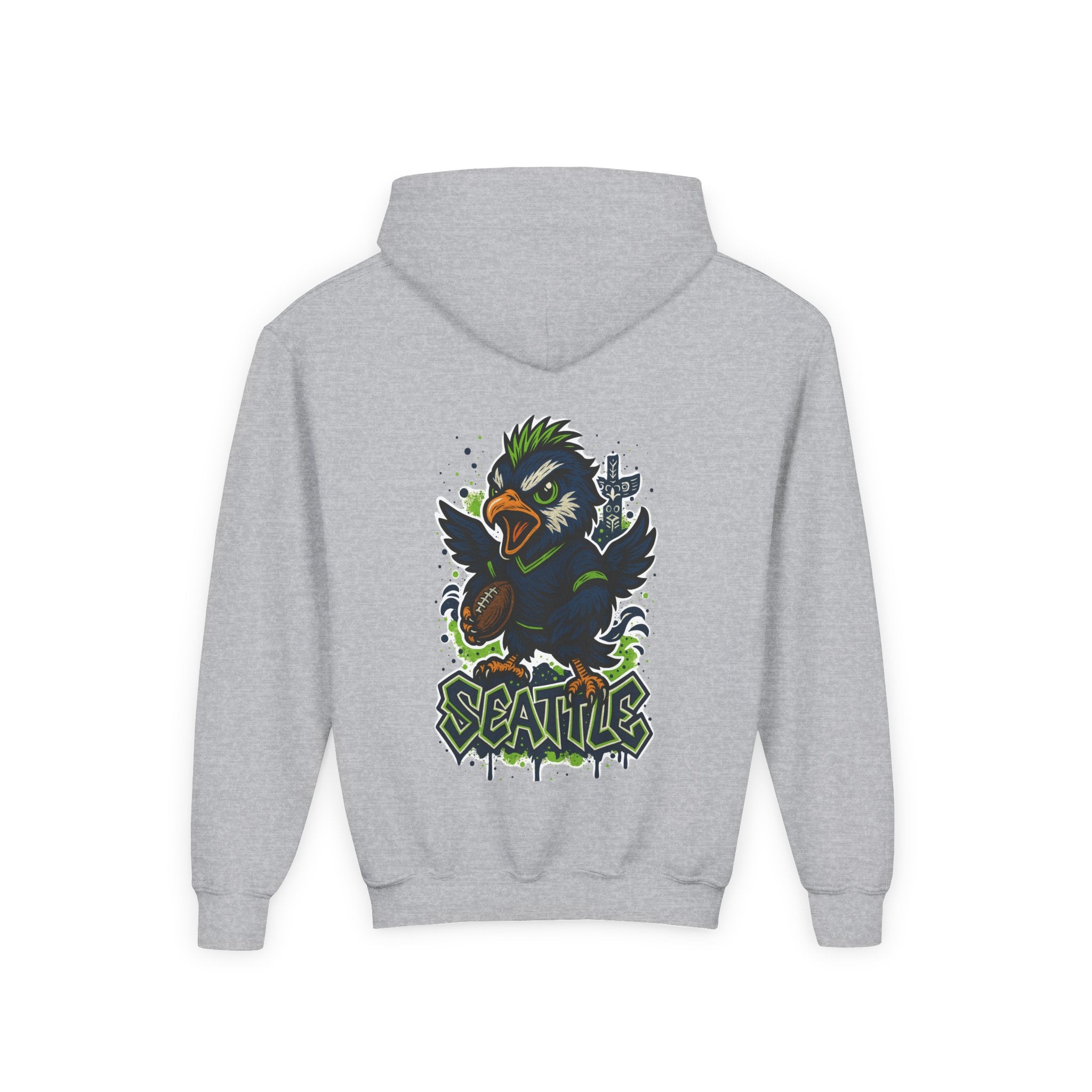 Seattle Seahawks Kids Sweatshirt – Baby Mascot Graffiti Hoodie