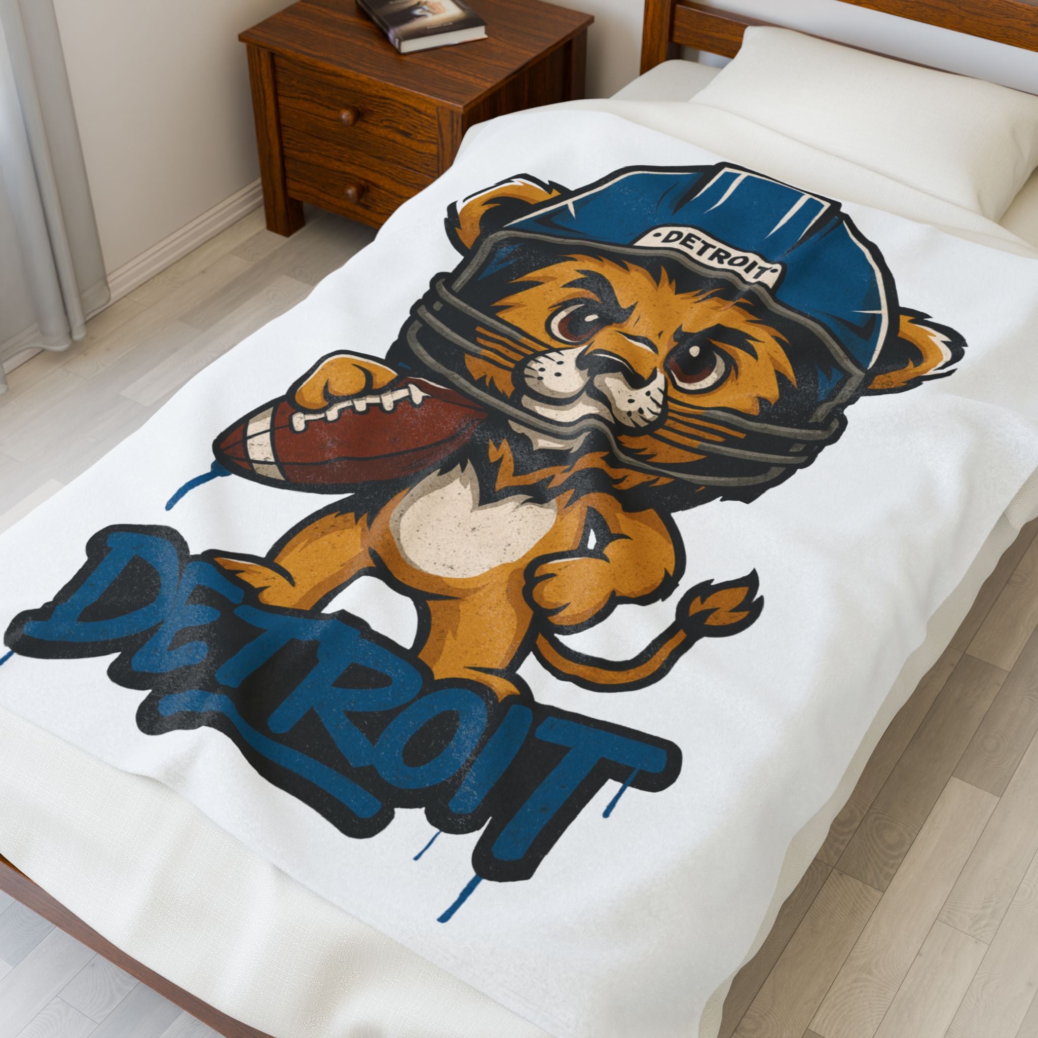 Detroit Lions Velveteen Blanket