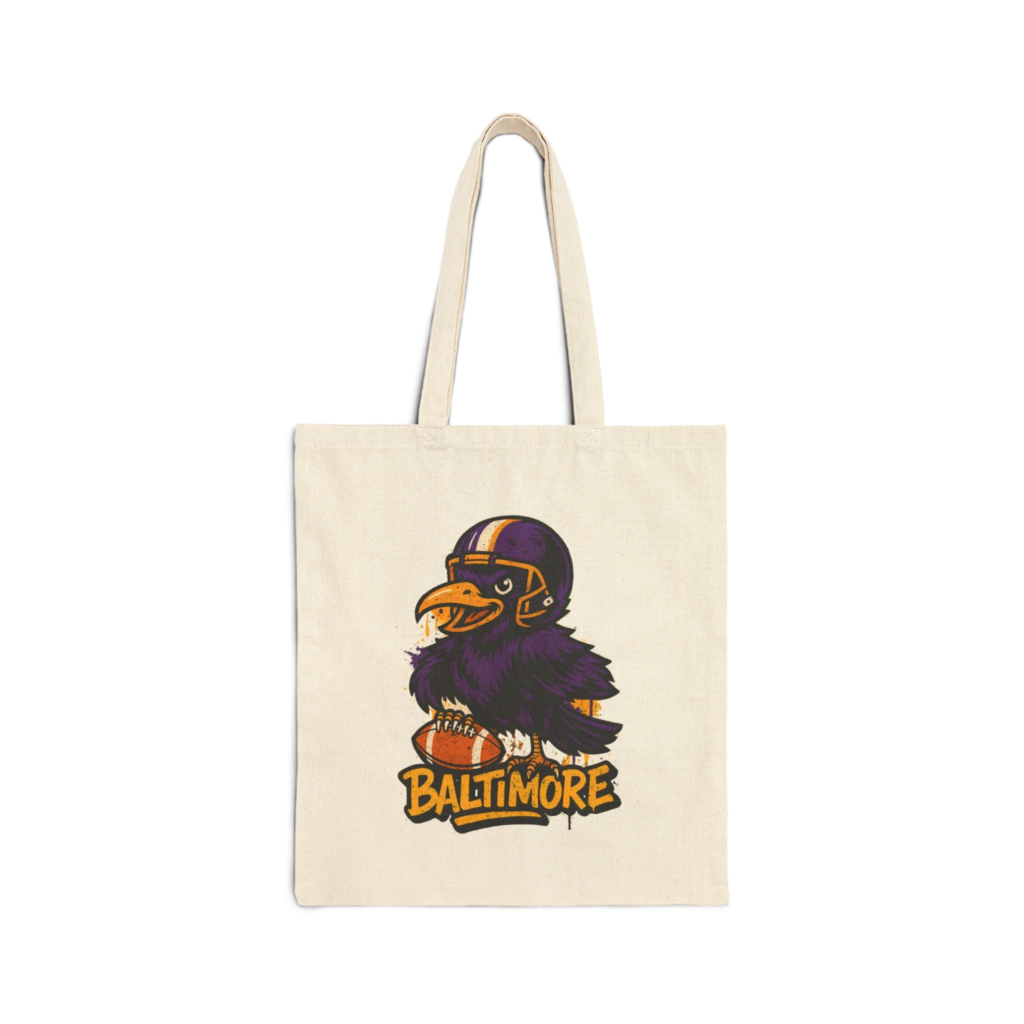 Ravens Mascot Tote Bag — Cute Sports Canvas Tote for Fans