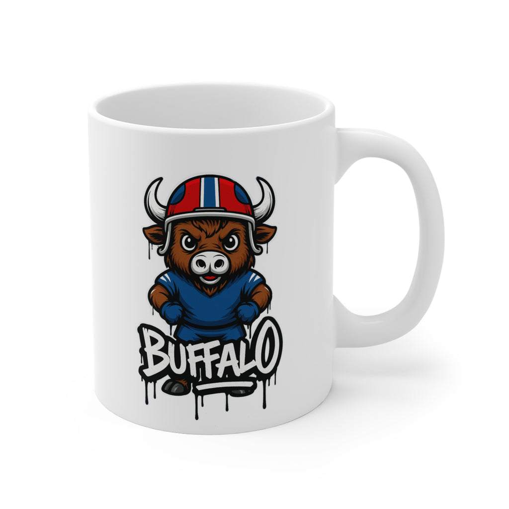 Buffalo Bills Football Mug - 11oz Ceramic Coffee Cup for Fans