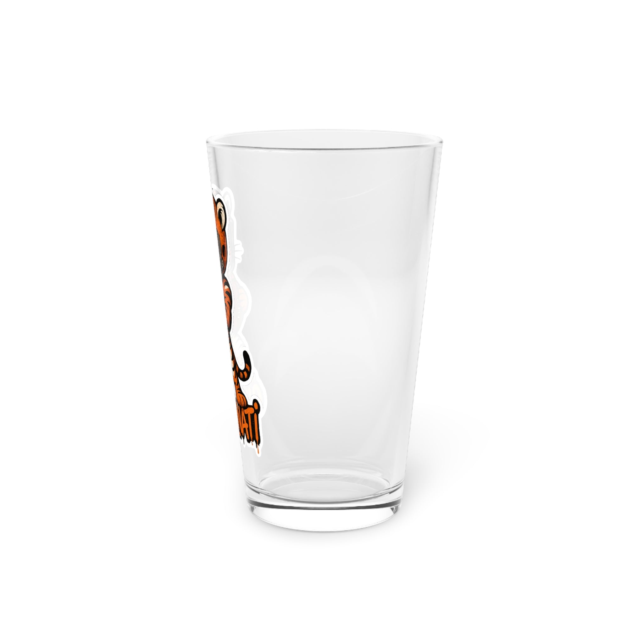 Cincinnati Bengals Pint Glass, 16oz Beer Cup, Sports Fan Gift, Custom Drinkware, Tailgating Accessory, Party Glass
