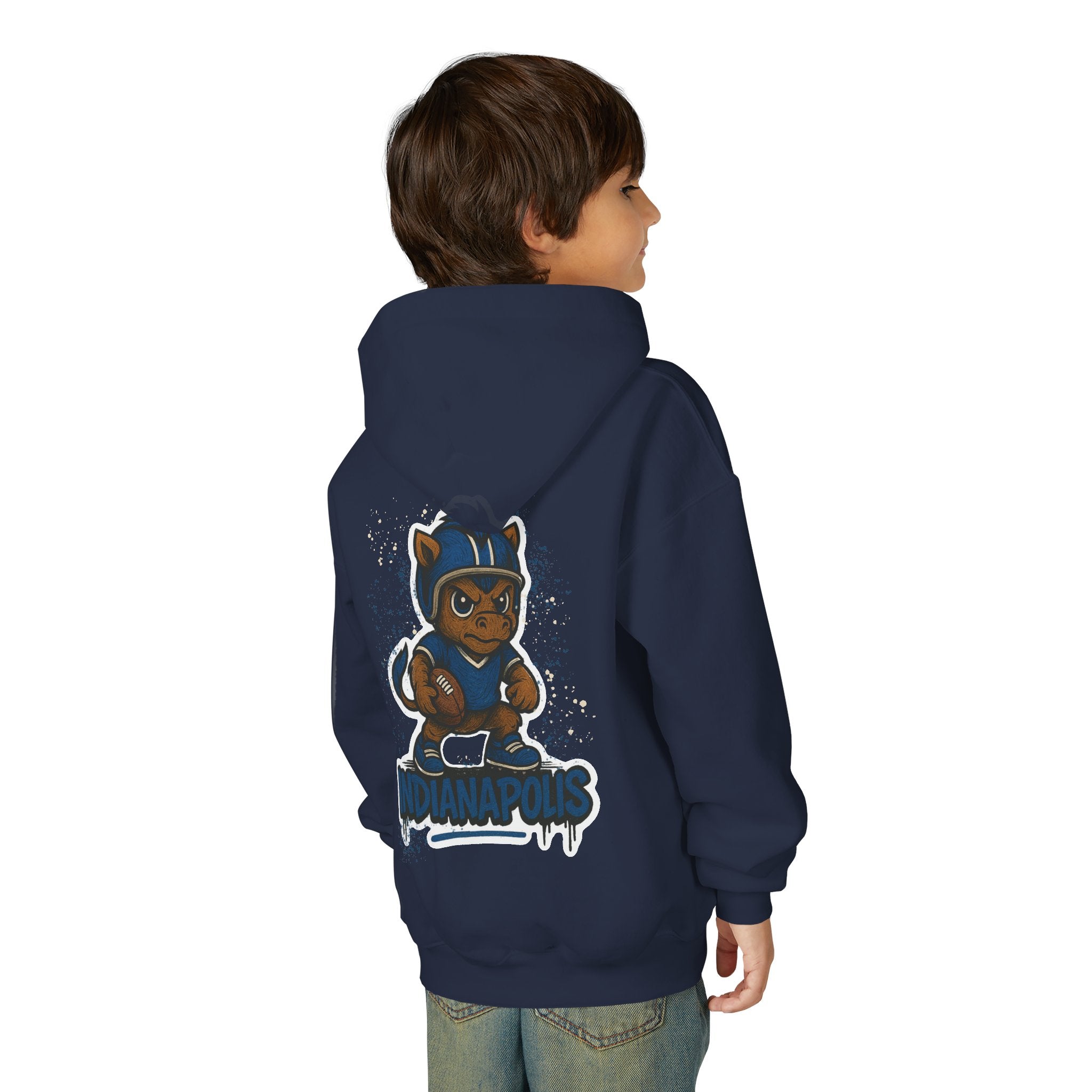 Indianapolis Colts Kids Sweatshirt – Baby Mascot Graffiti Hoodie
