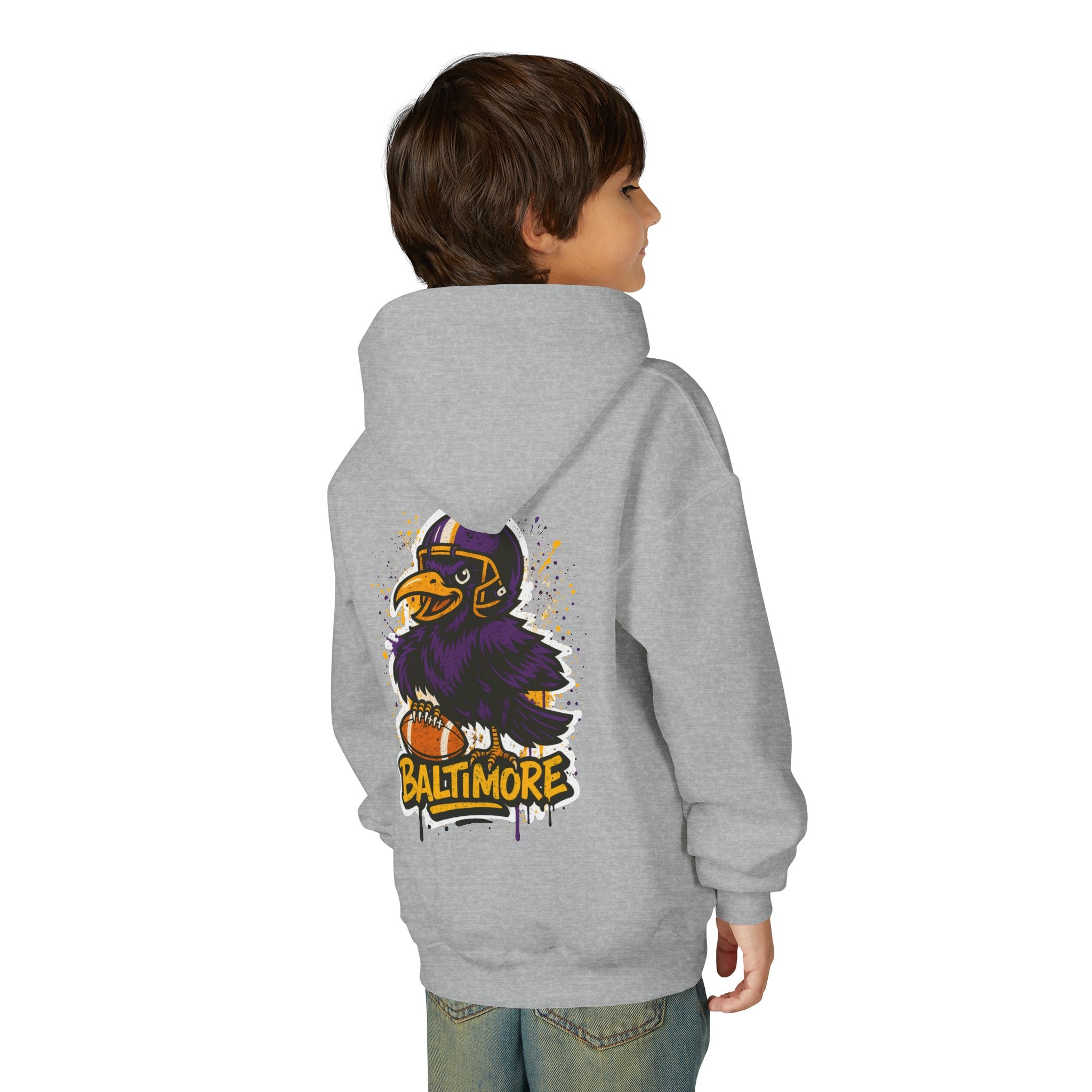 Baltimore Ravens Kids Sweatshirt – Baby Mascot Graffiti Hoodie