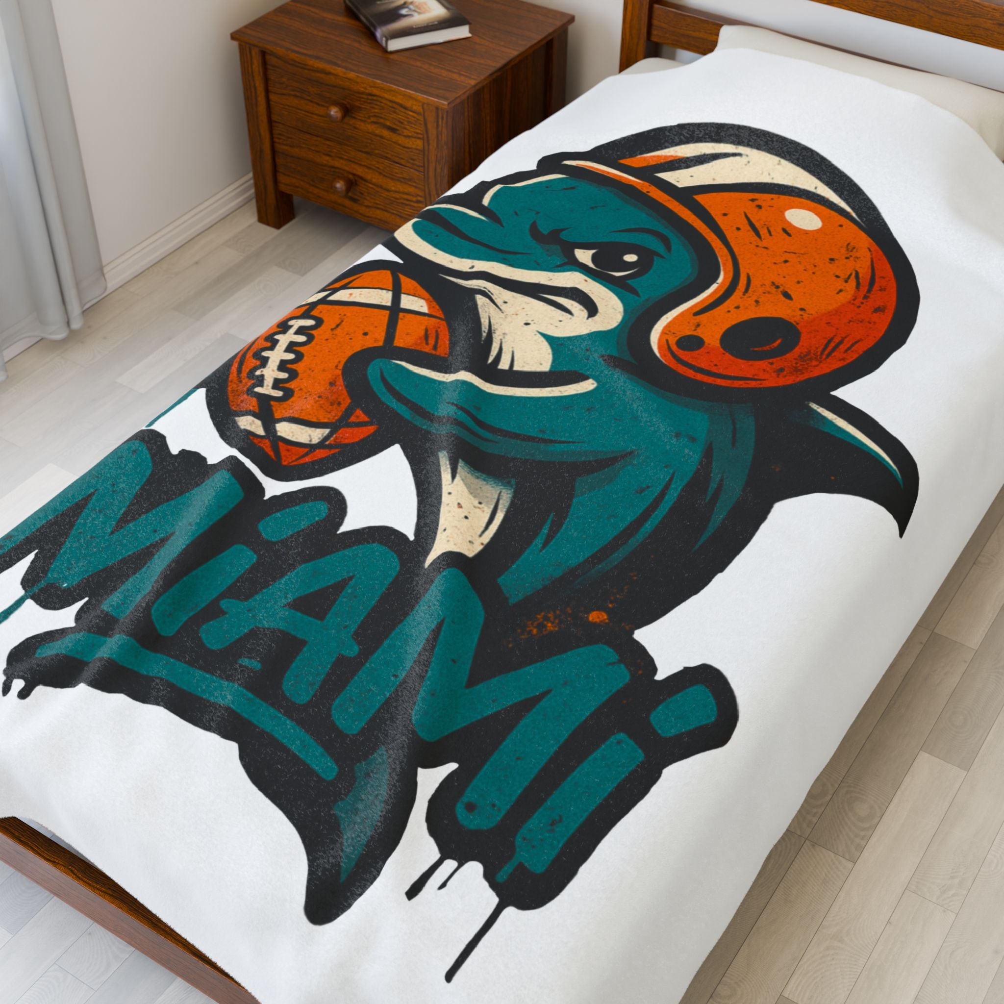 Miami Dolphins Velveteen Blanket