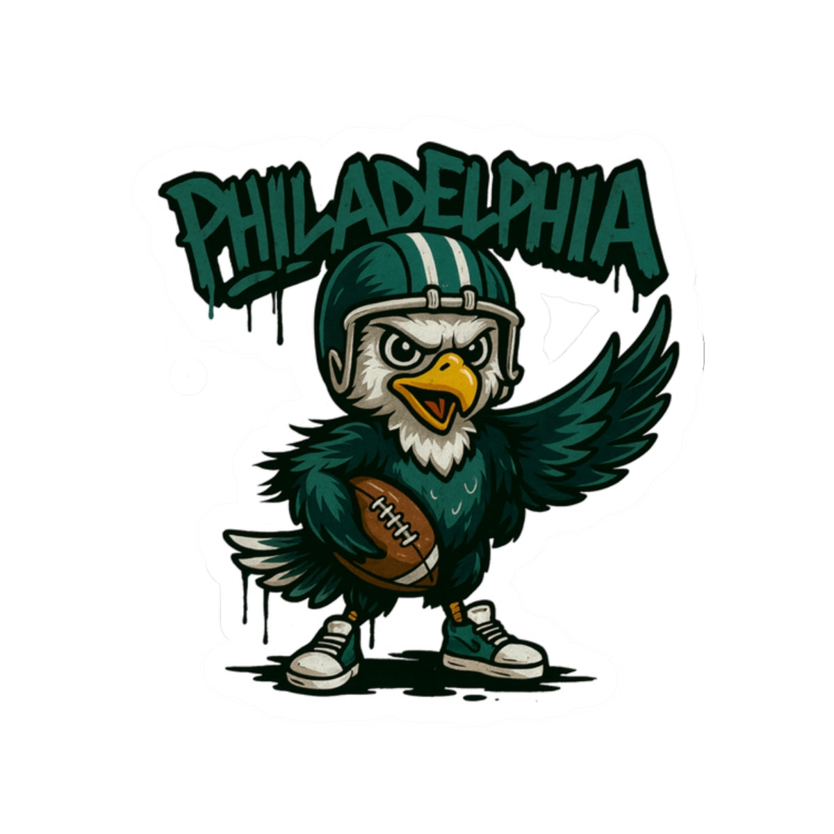 Philadelphia Eagles Team Kiss-Cut Stickers | Team Spirit Decor, Laptop Decals, Gift for Fans, Customizable Stickers