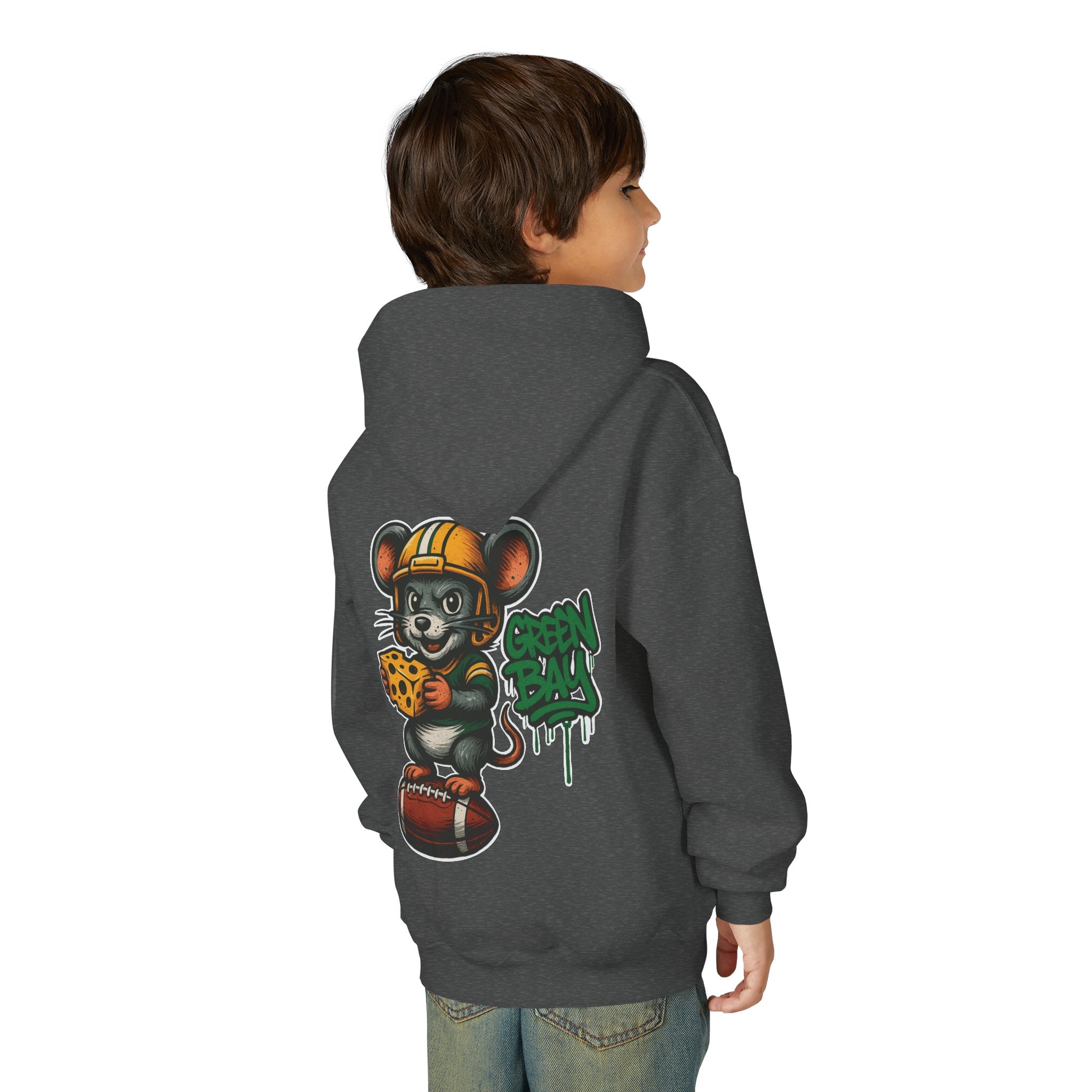 Green Bay Packers Kids Sweatshirt – Baby Mascot Graffiti Hoodie