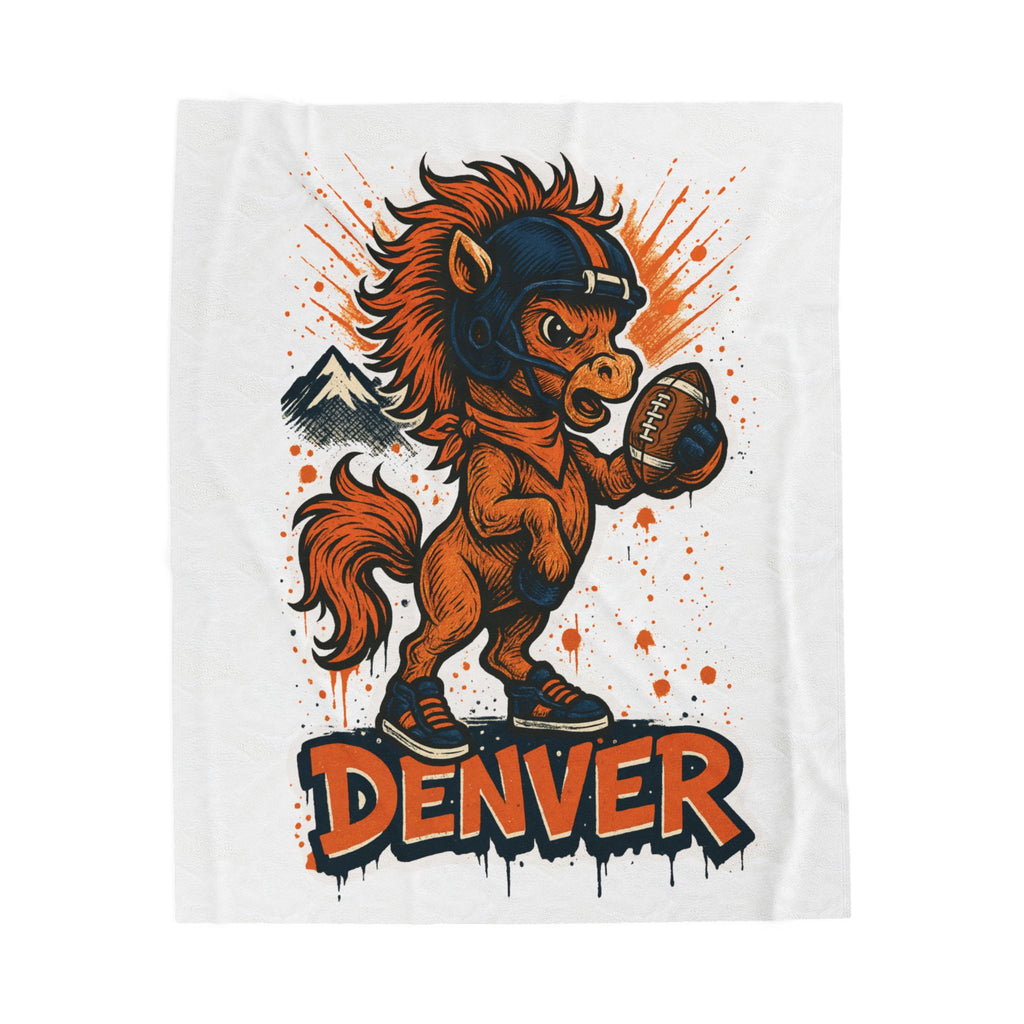 Denver Broncos Velveteen Blanket