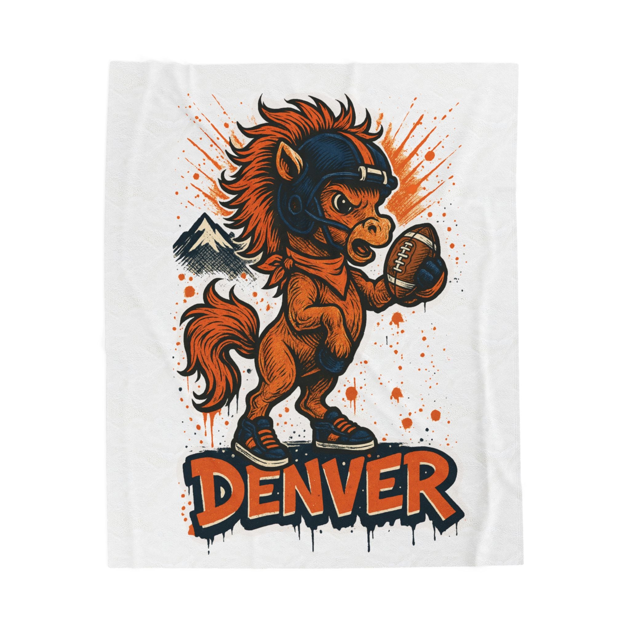 Denver Broncos Velveteen Blanket