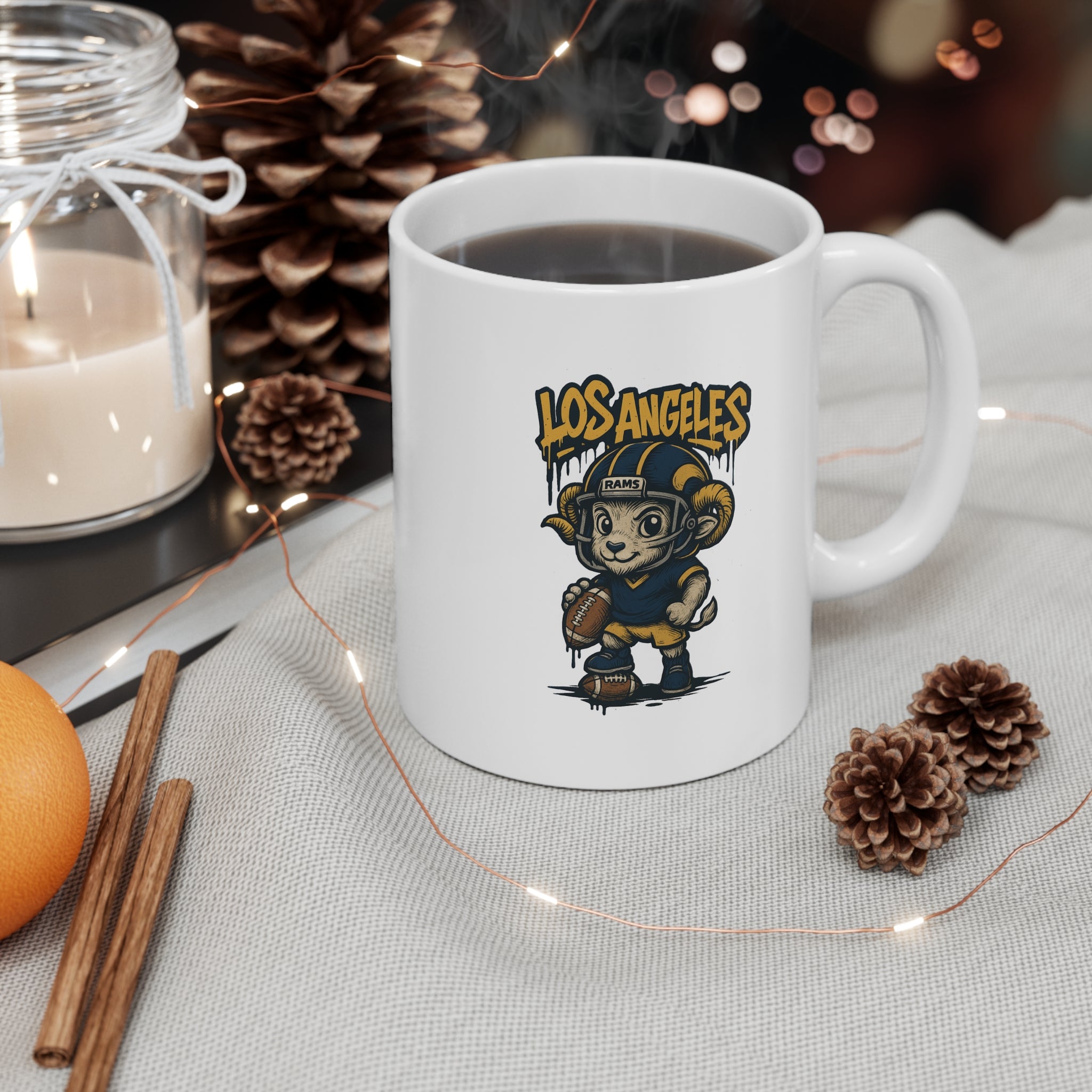 Los Angeles Rams Mug - 11oz Ceramic Coffee Cup for Fans