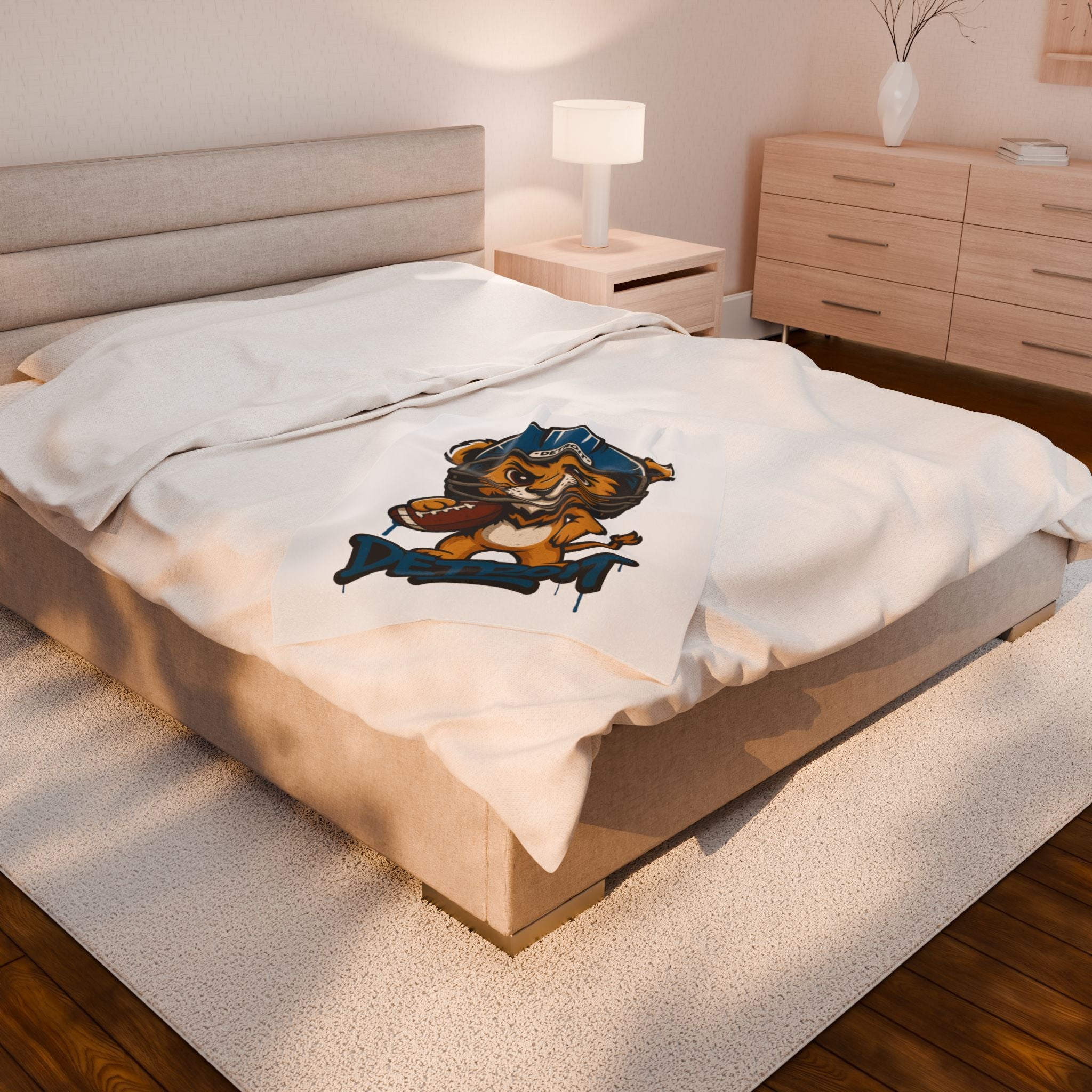 Detroit Lions Velveteen Blanket