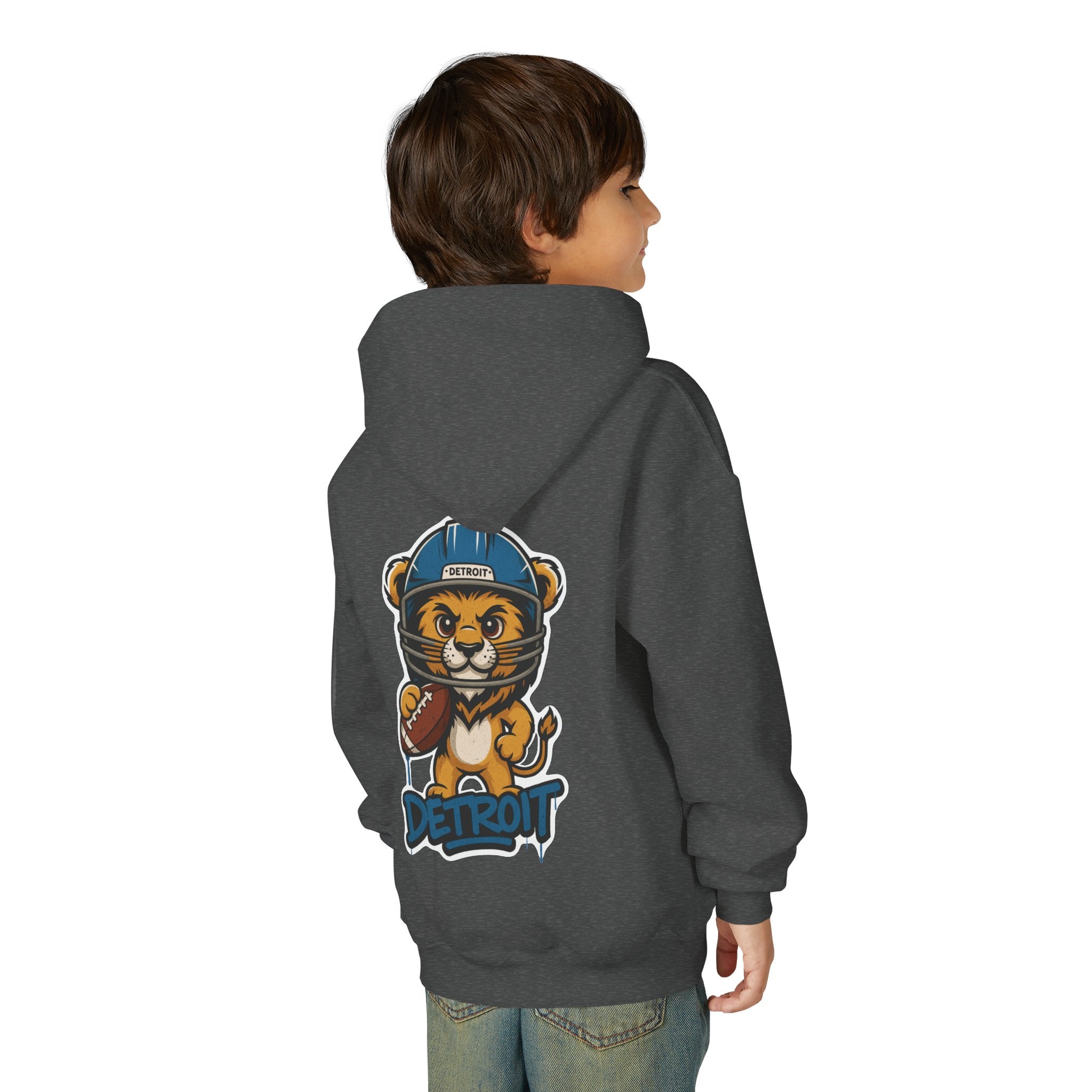 Detriot Lions Kids Sweatshirt – Baby Mascot Graffiti Hoodie
