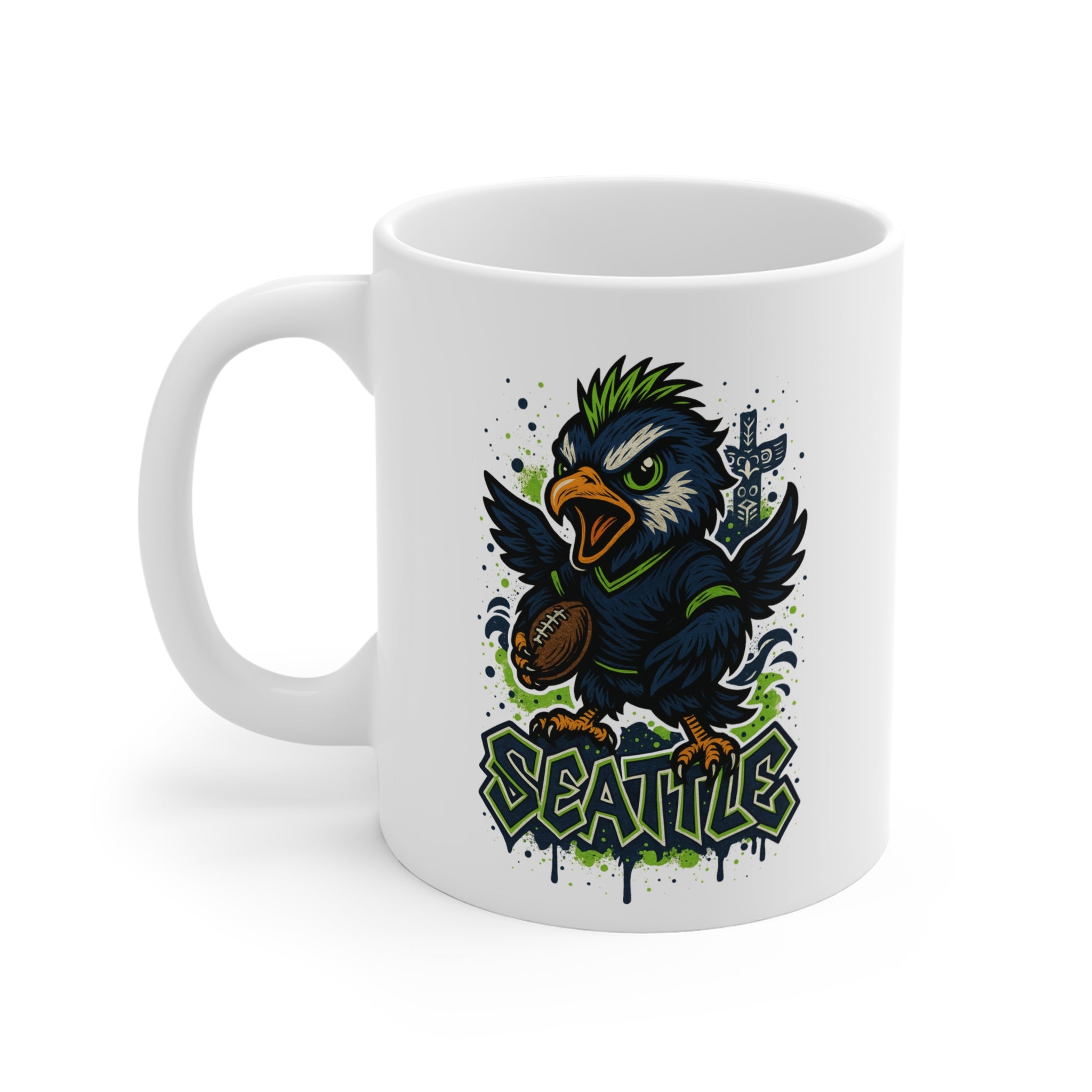 Seattle Seahawks- 11oz Ceramic Coffee Cup for Fans