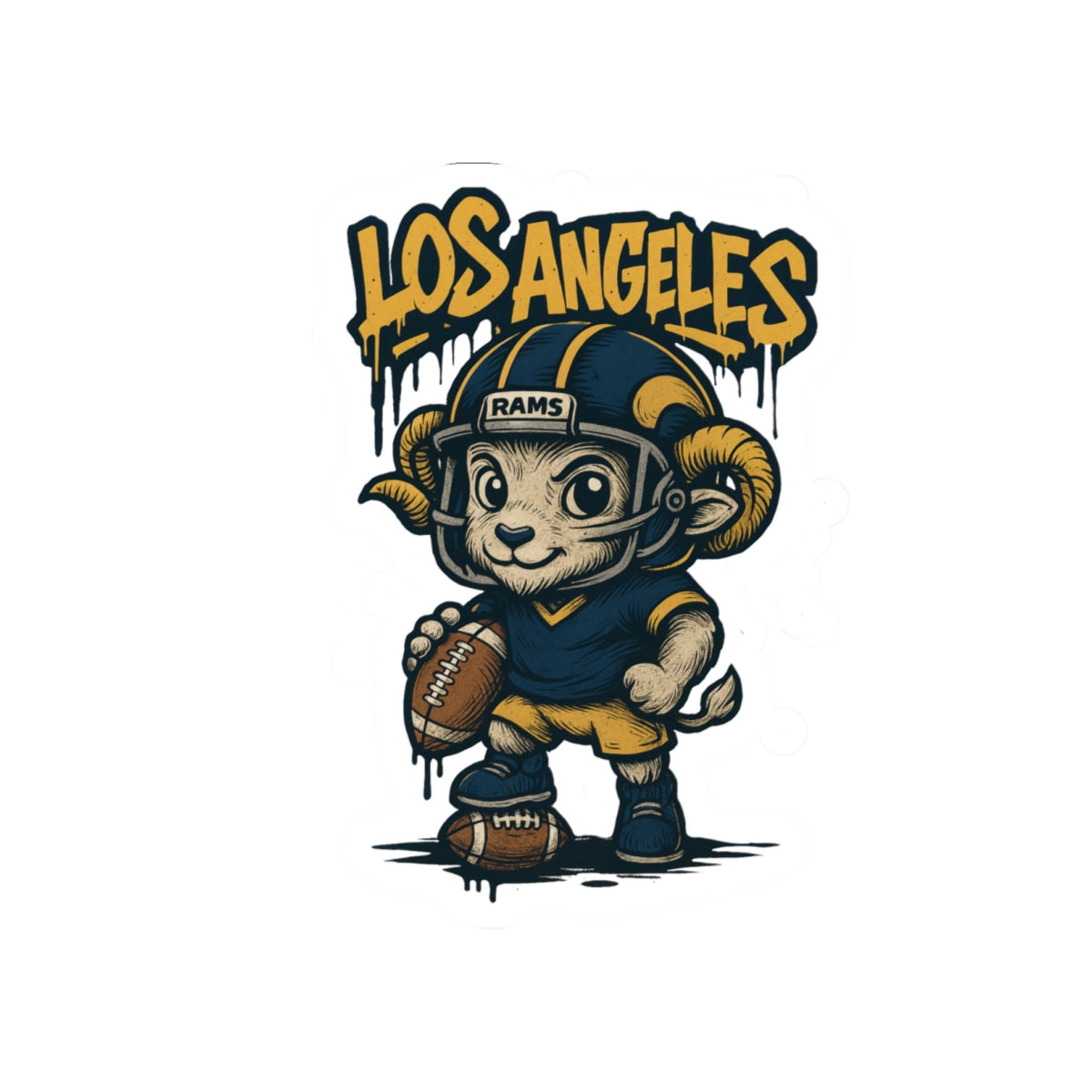 Los Angeles Rams Kiss-Cut Stickers | Team Spirit Decor, Laptop Decals, Gift for Fans, Customizable Stickers