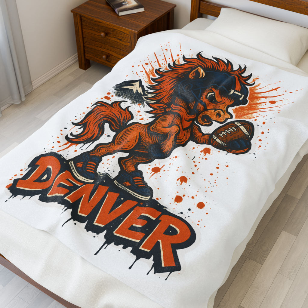 Denver Broncos Velveteen Blanket