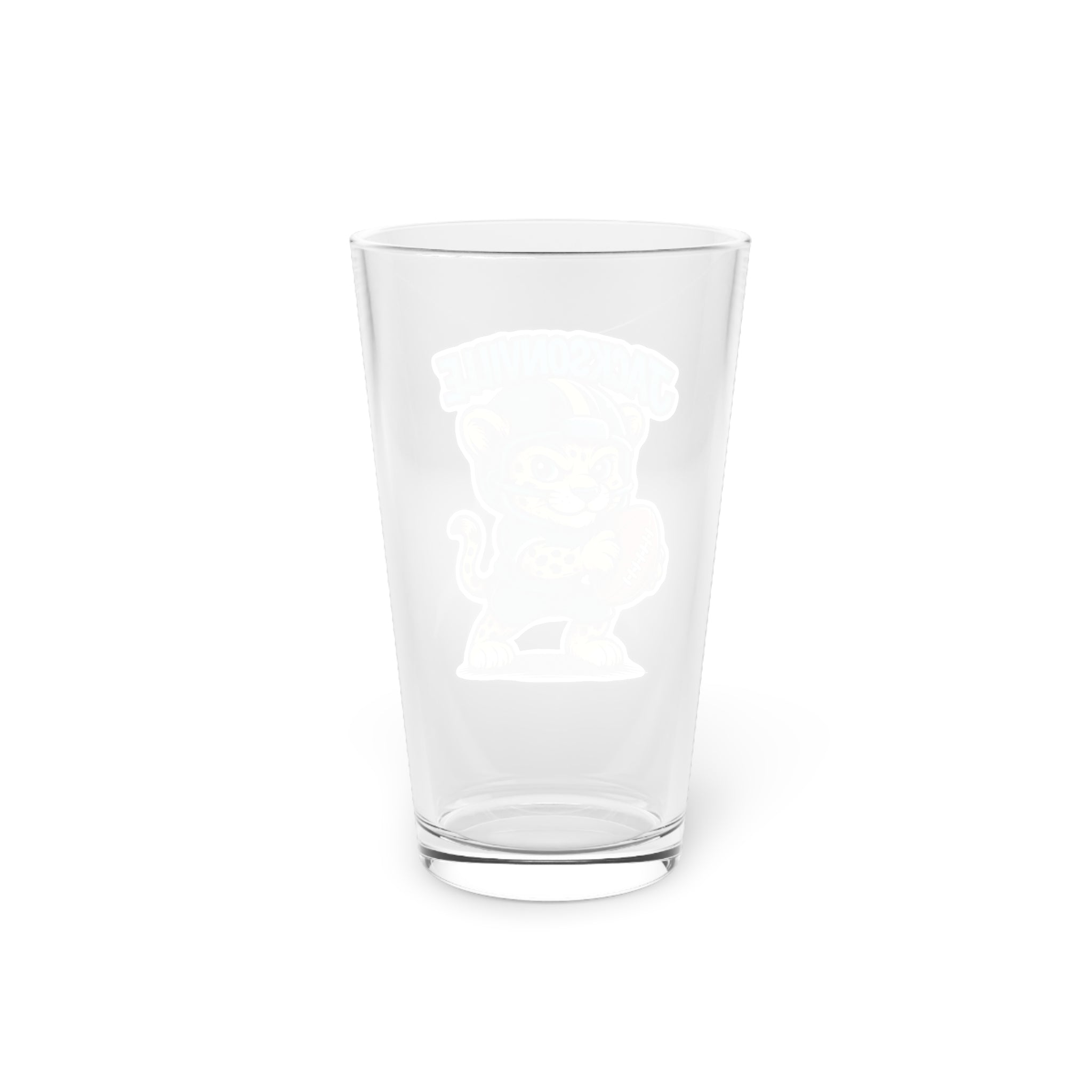 Jacksonville Jaguars Pint Glass, 16oz Beer Cup, Sports Fan Gift, Custom Drinkware, Tailgating Accessory, Party Glass