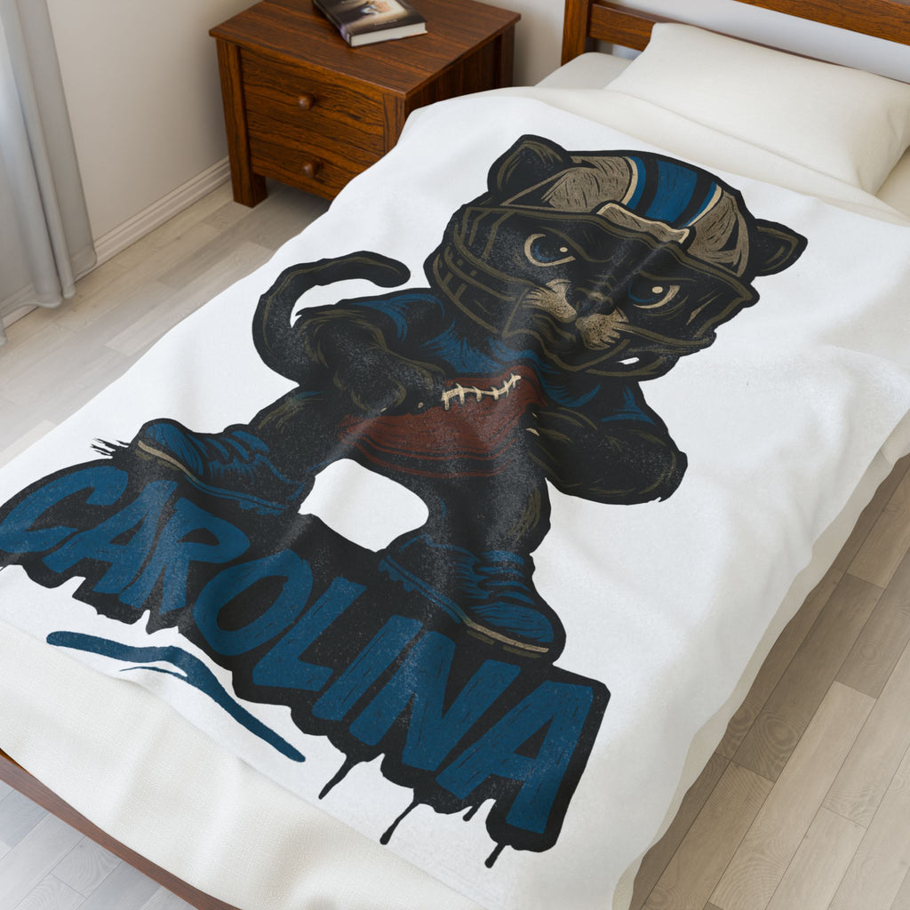 North Carolina Panthers Velveteen Blanket