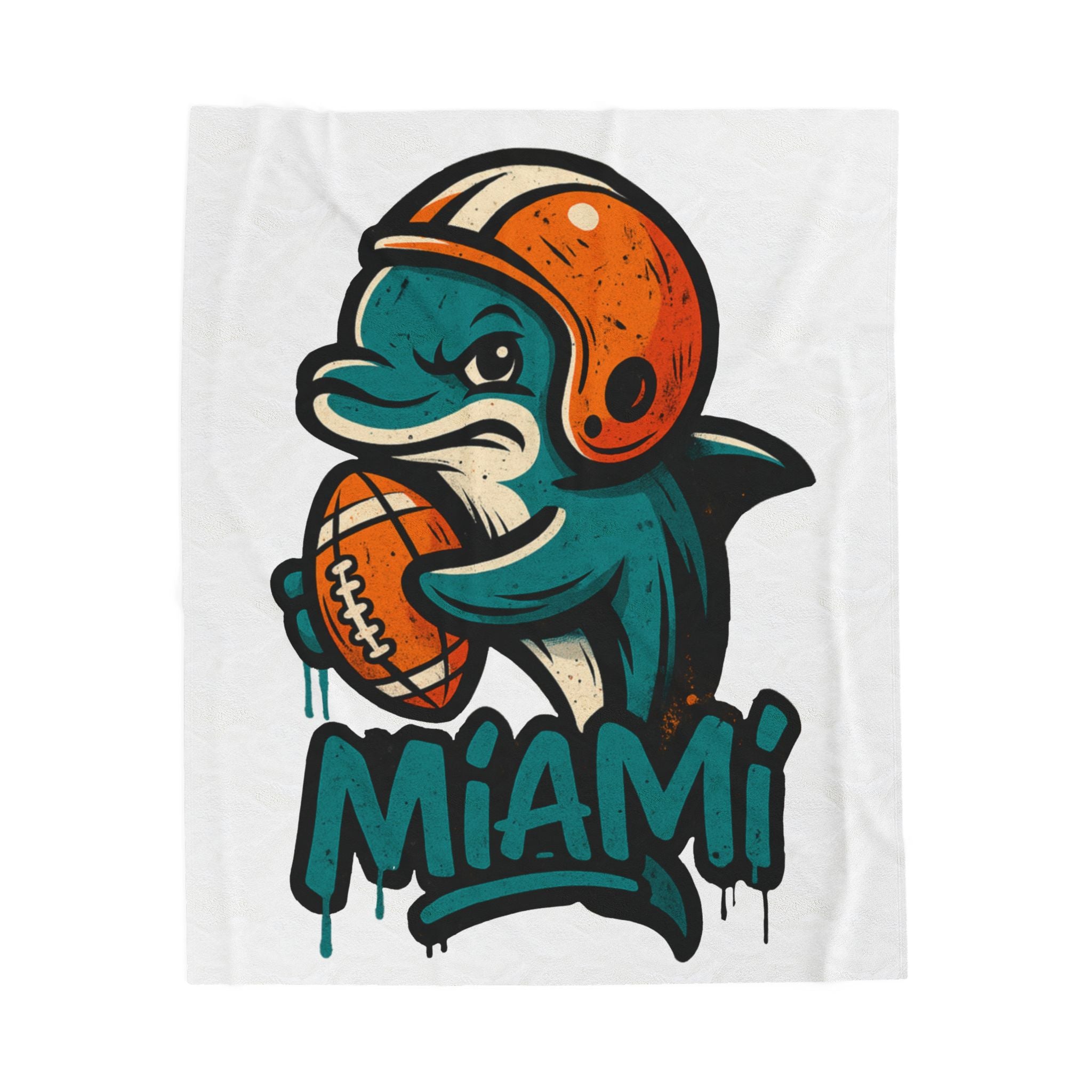 Miami Dolphins Velveteen Blanket