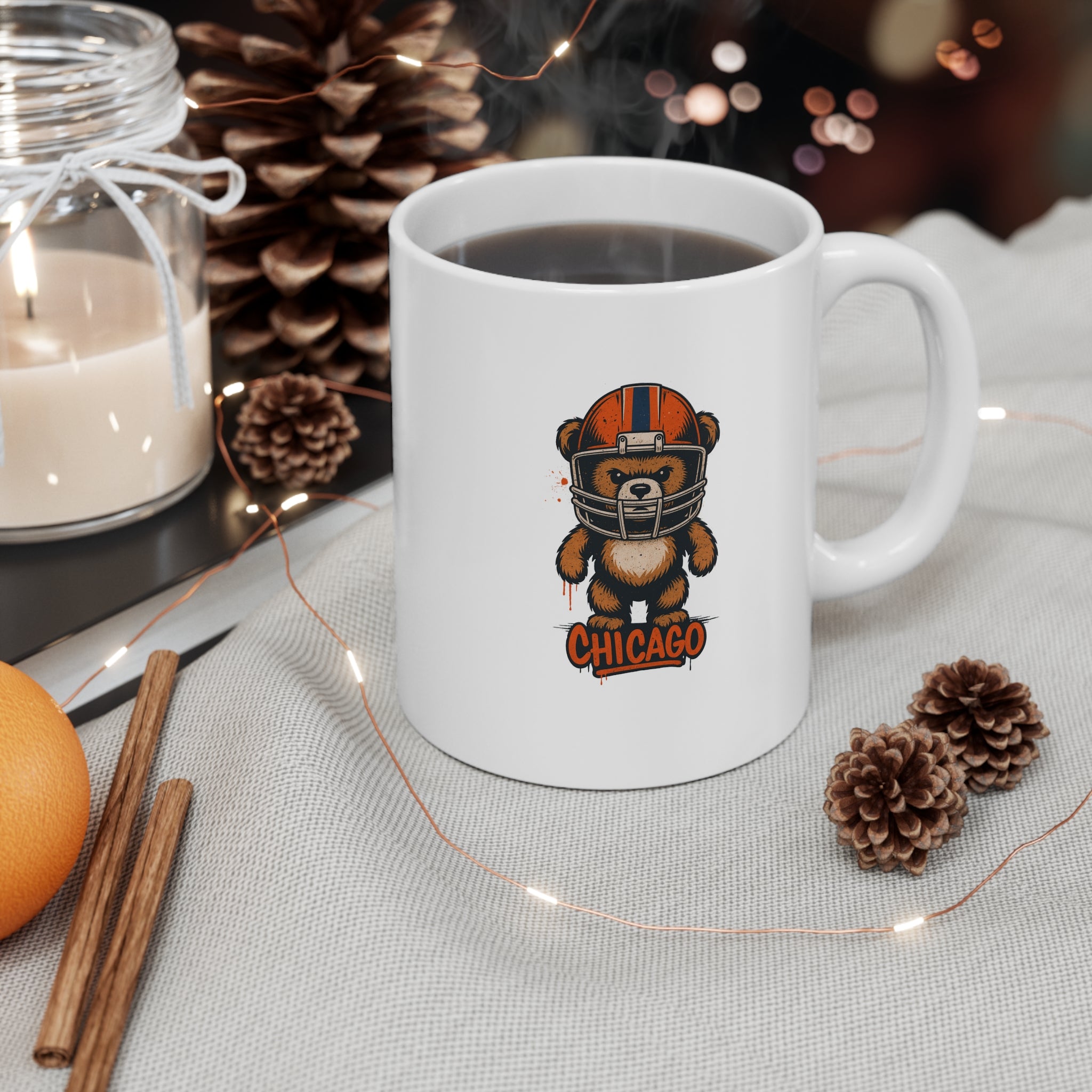 Chicago Bears Mug - 11oz Ceramic Coffee Cup for Fans
