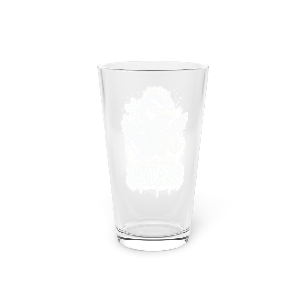 Seattle Seahawks Pint Glass, 16oz Beer Cup, Sports Fan Gift, Custom Drinkware, Tailgating Accessory, Party Glass