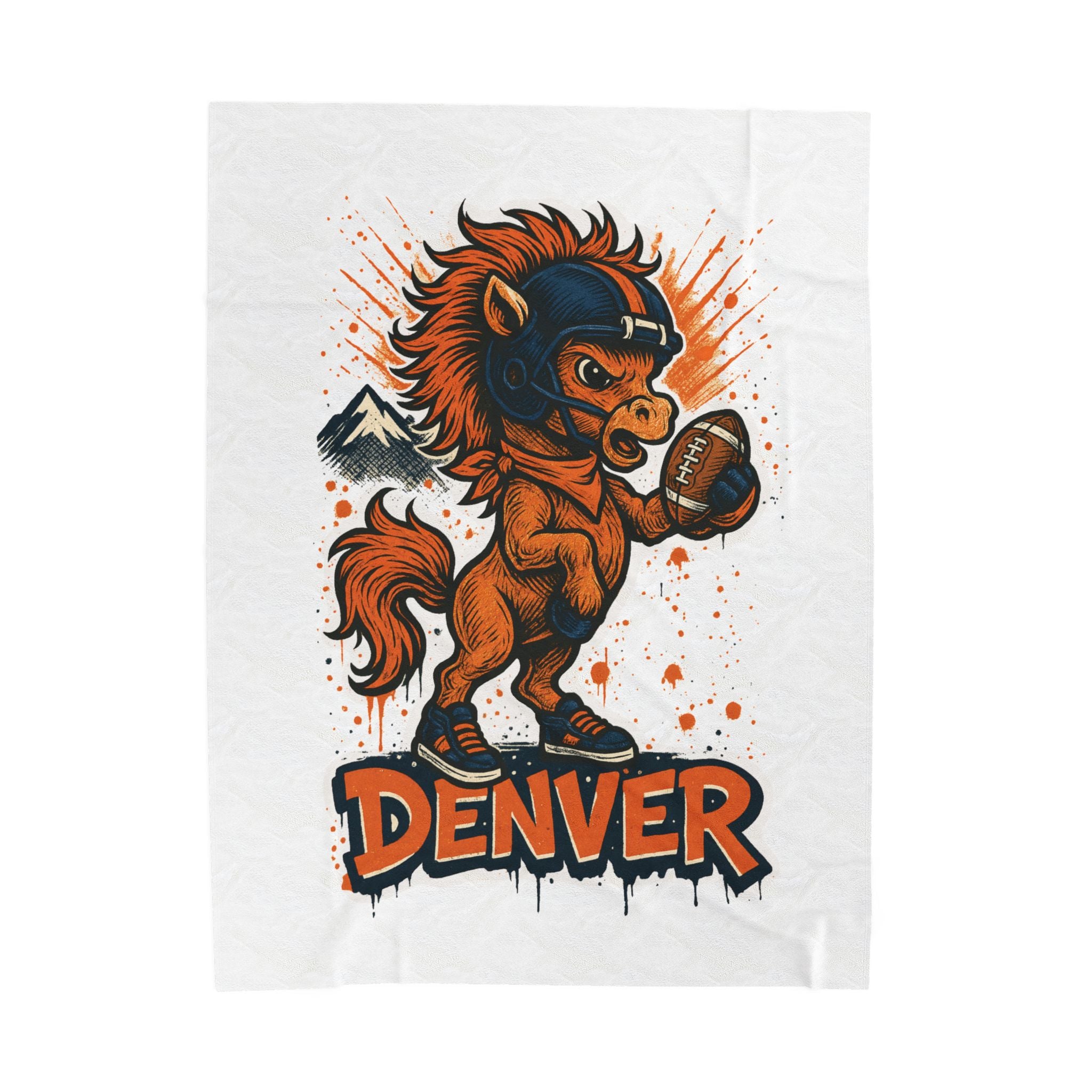 Denver Broncos Velveteen Blanket