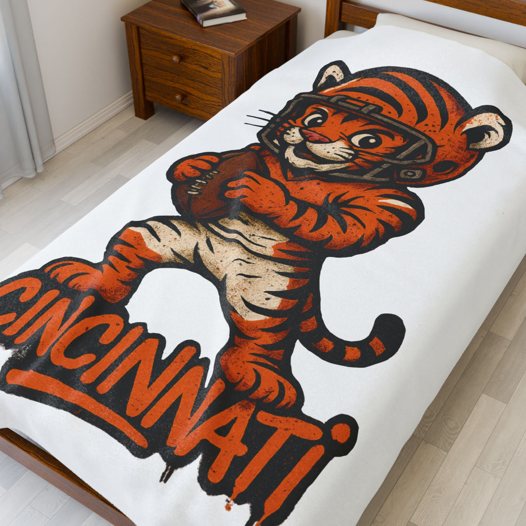 Cincinatti Bengals Velveteen Blanket