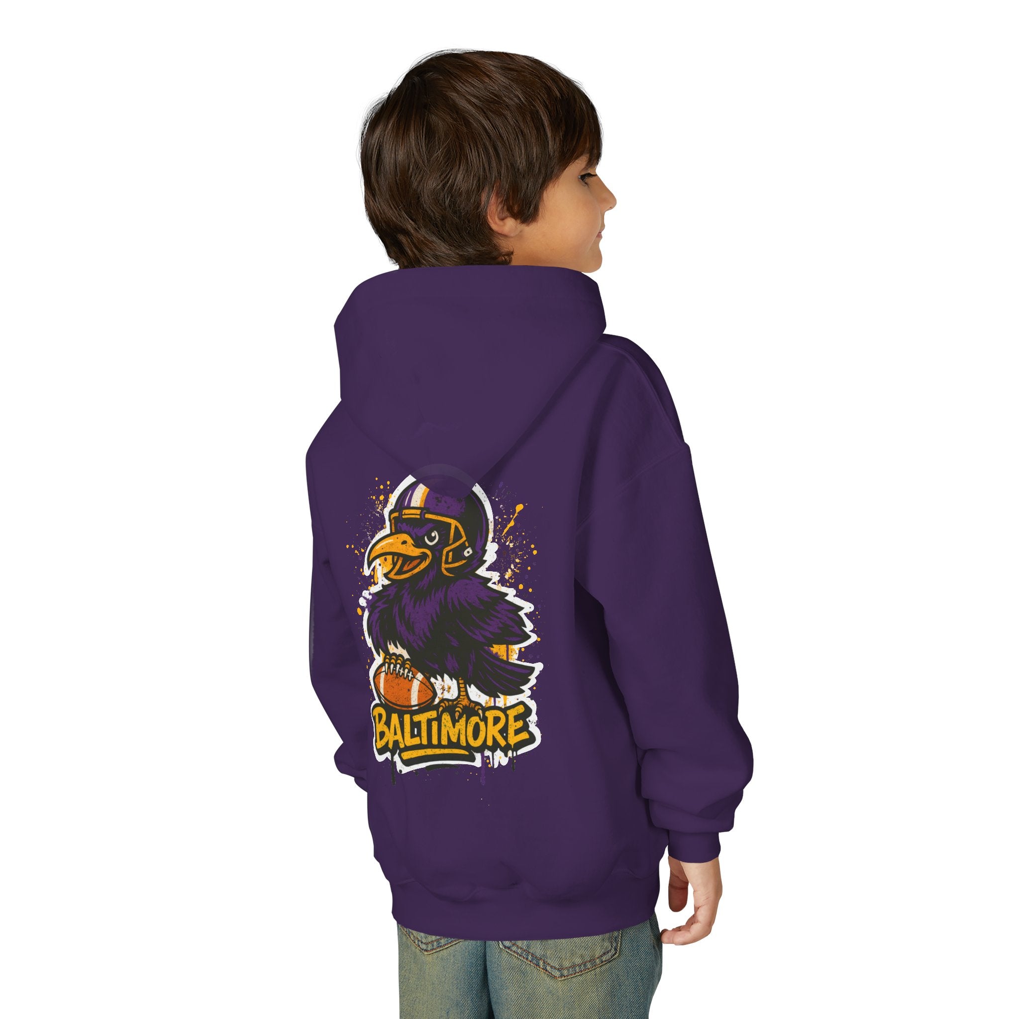 Baltimore Ravens Kids Sweatshirt – Baby Mascot Graffiti Hoodie