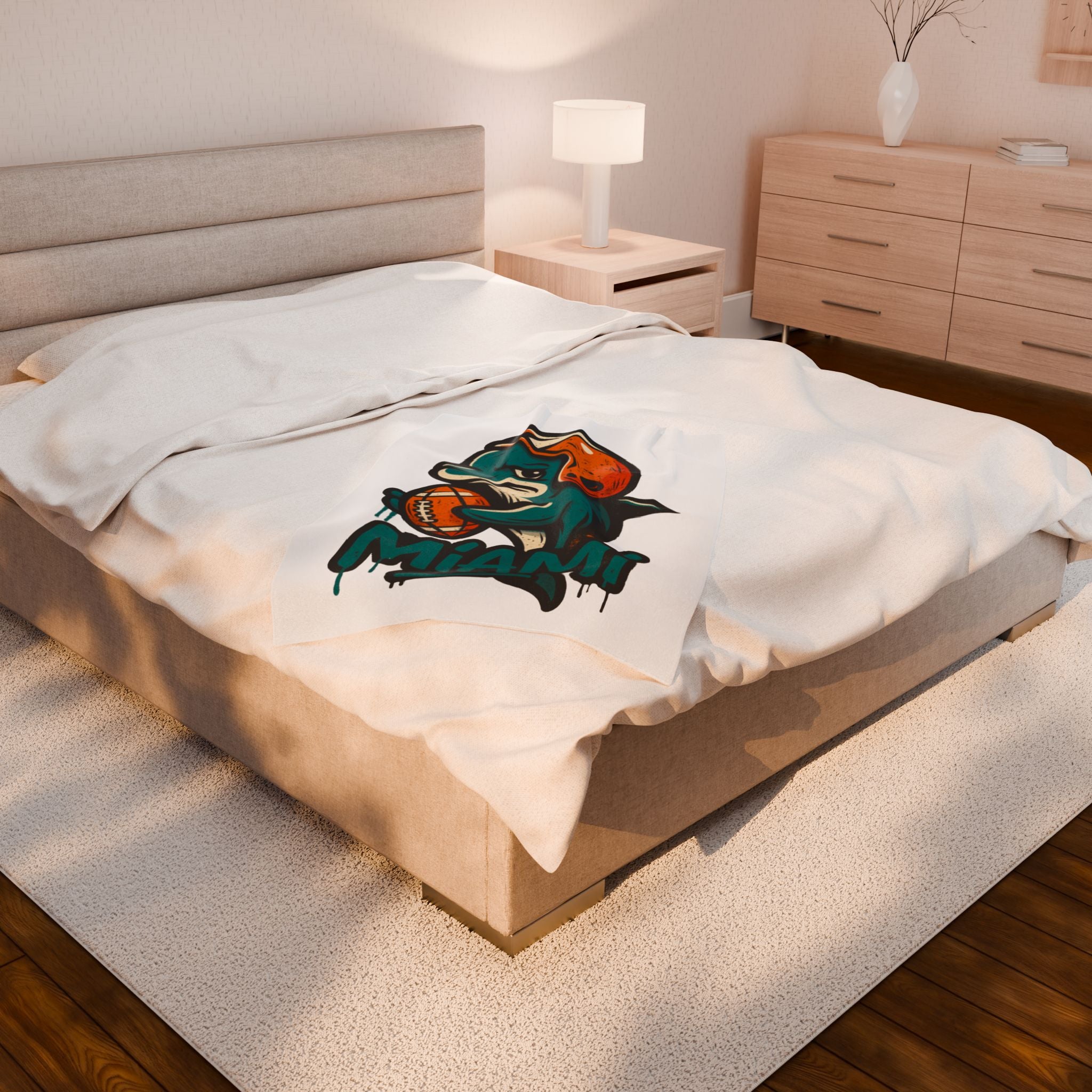 Miami Dolphins Velveteen Blanket