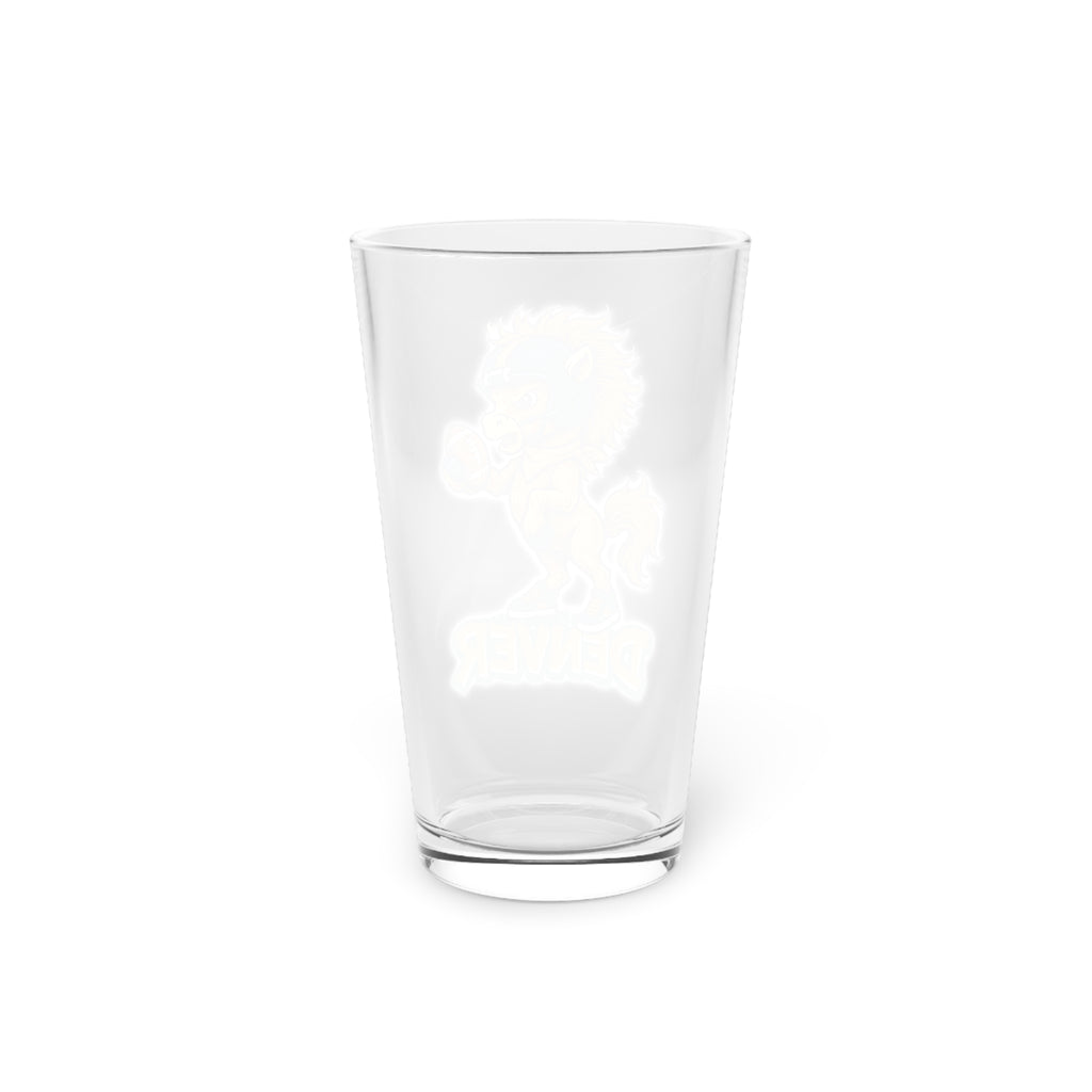 Denver Broncos Pint Glass, 16oz Beer Cup, Sports Fan Gift, Custom Drinkware, Tailgating Accessory, Party Glass