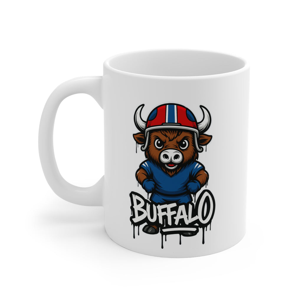 Buffalo Bills Football Mug - 11oz Ceramic Coffee Cup for Fans
