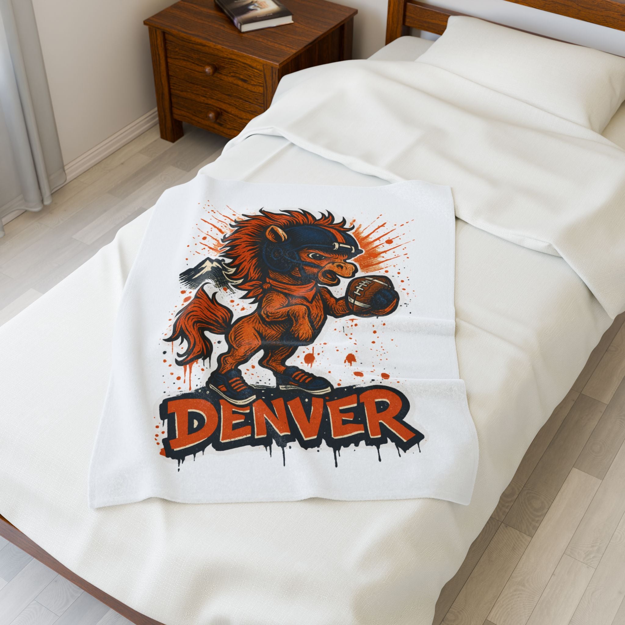 Denver Broncos Velveteen Blanket