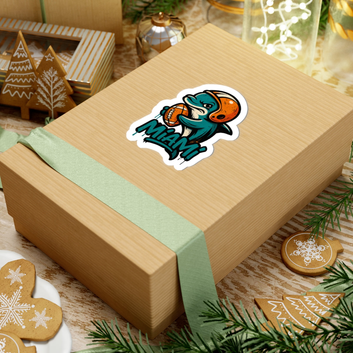 Miami Dolphins Team Kiss-Cut Stickers | Team Spirit Decor, Laptop Decals, Gift for Fans, Customizable Stickers