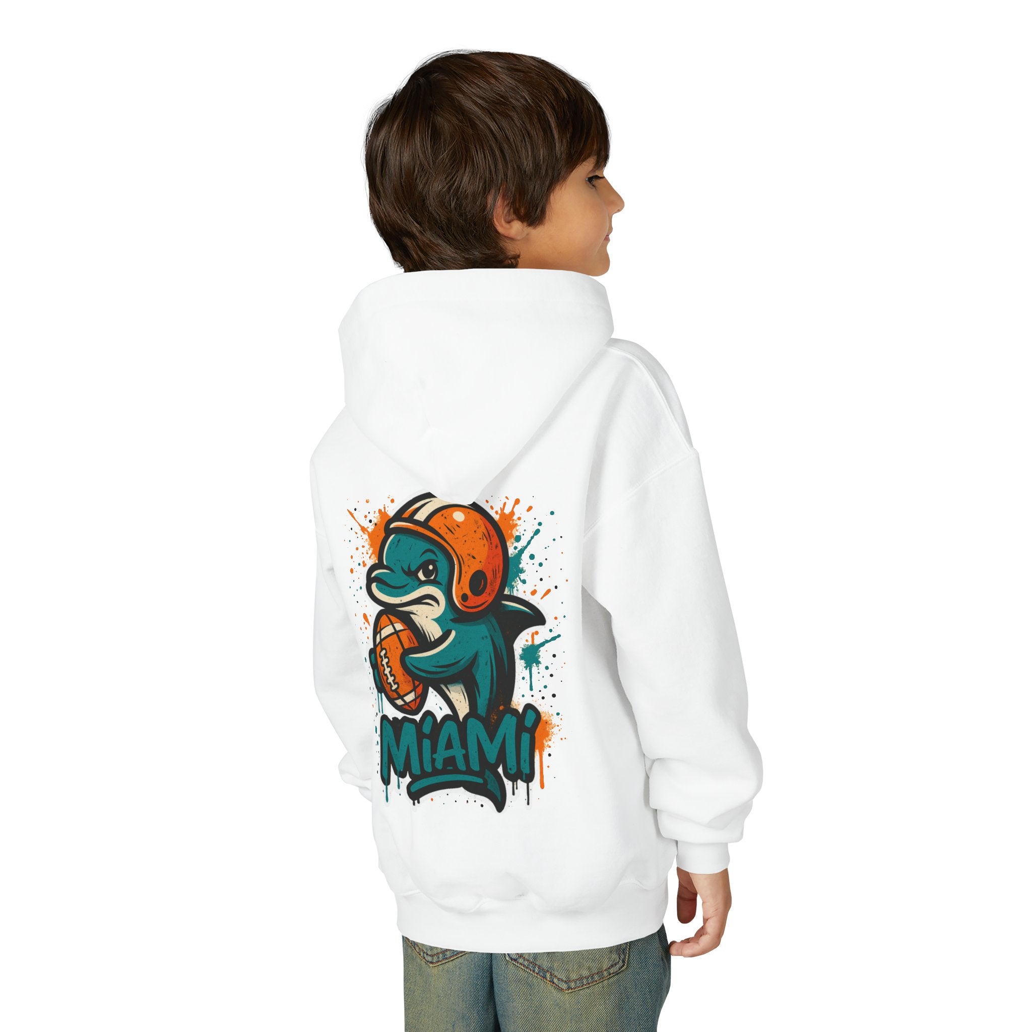 Miami Dolphins Mascot Kids Sweatshirt – Baby Mascot Graffiti Hoodie